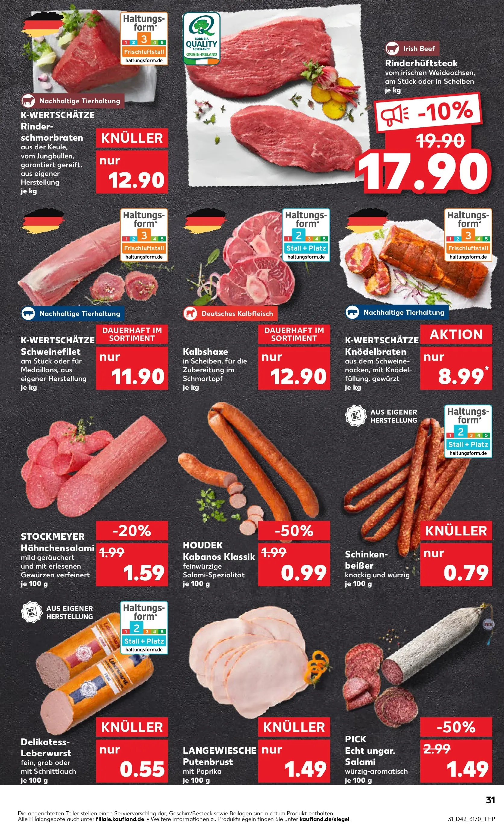 Prospekt Kaufland ab 15.10.2025 » Angebote und Werbung Online | Seite: 31 | Produkte: Schweinefilet, Paprika, Salami, Schinken Prospekt Kaufland ab 15.10.2025 » Angebote Online zum Blättern | Seite: 31 | Produkte: Schweinefilet, Paprika, Salami, Schinken