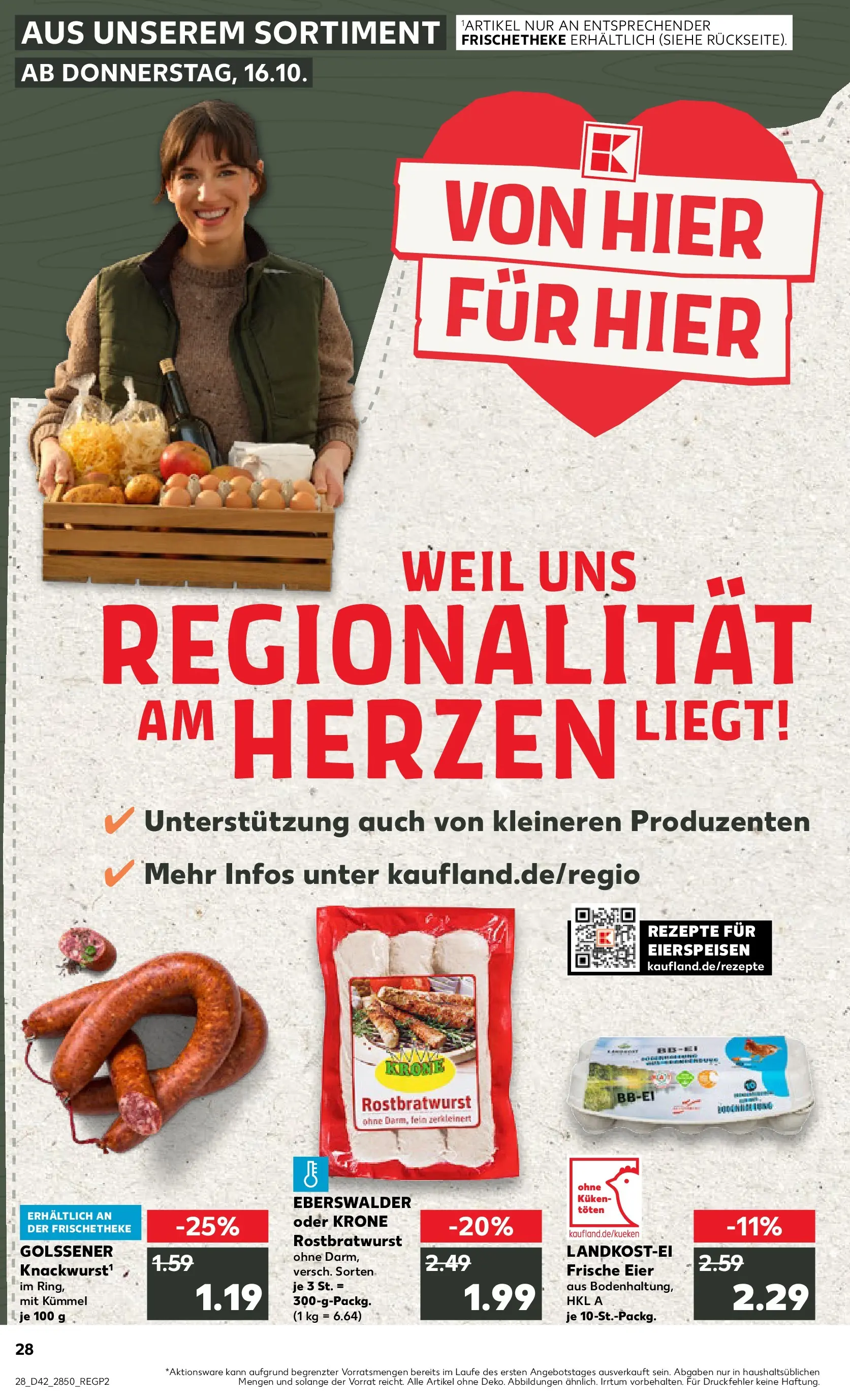 Prospekt Kaufland ab 15.10.2025 » Angebote und Werbung Online | Seite: 28 | Produkte: Eier Prospekt Kaufland ab 15.10.2025 » Angebote Online zum Blättern | Seite: 28 | Produkte: Eier