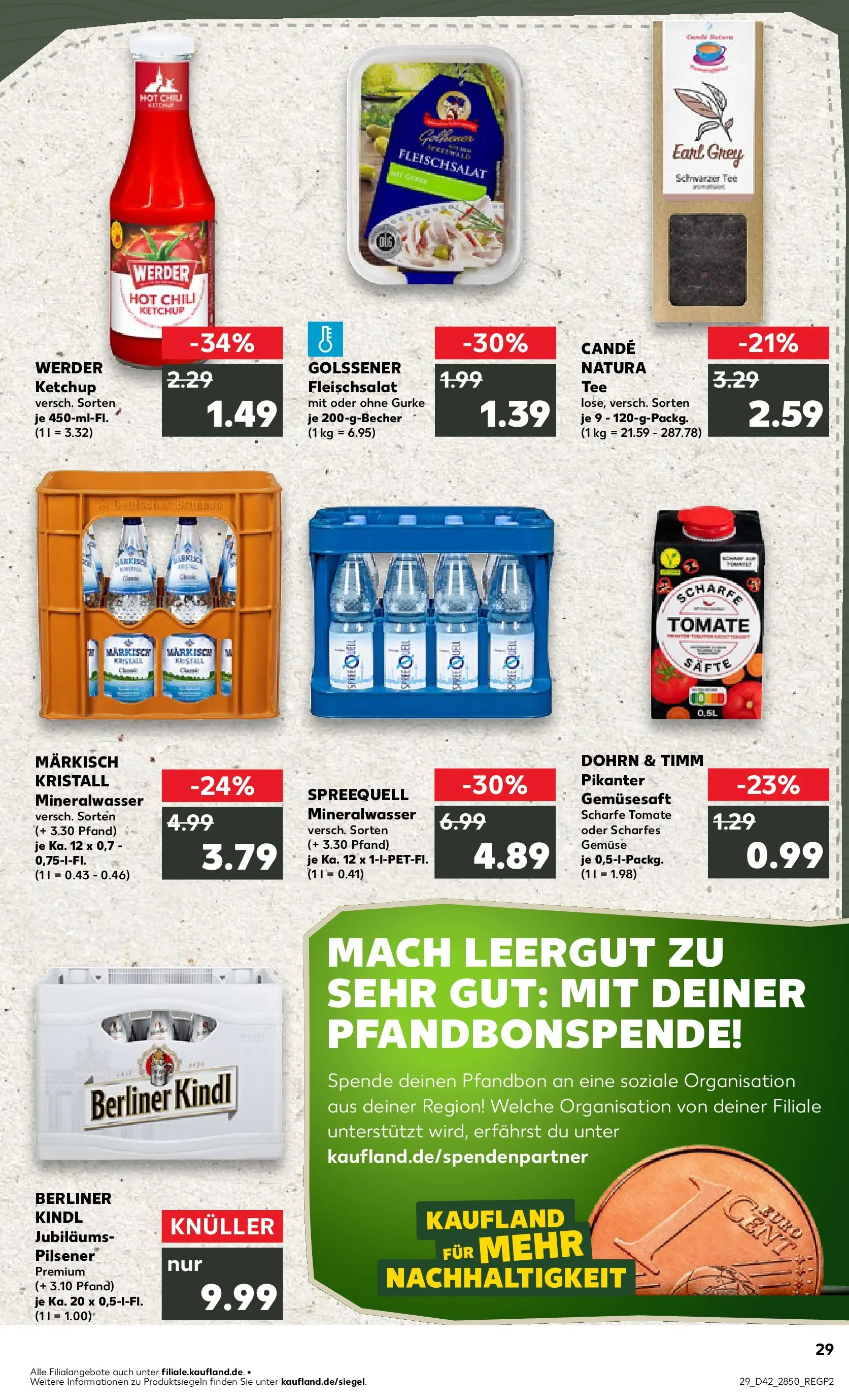 Prospekt Kaufland ab 15.10.2025 » Angebote und Werbung Online | Seite: 29 | Produkte: Gemüse, Chili, Tee, Ketchup Prospekt Kaufland ab 15.10.2025 » Angebote Online zum Blättern | Seite: 29 | Produkte: Gemüse, Chili, Tee, Ketchup