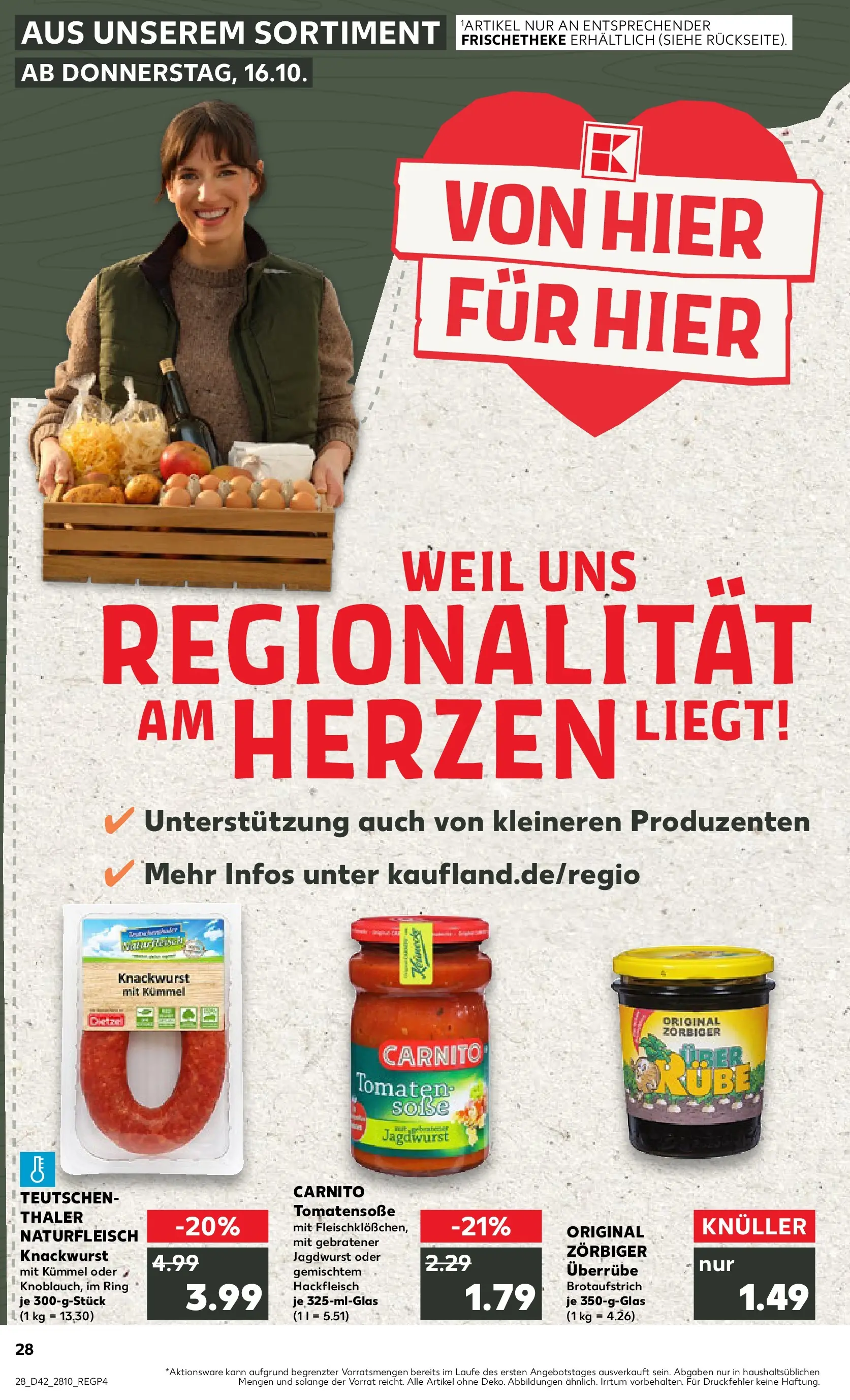 Prospekt Kaufland ab 15.10.2025 » Angebote und Werbung Online | Seite: 28 | Produkte: Tomaten, Hackfleisch Prospekt Kaufland ab 15.10.2025 » Angebote Online zum Blättern | Seite: 28 | Produkte: Tomaten, Hackfleisch