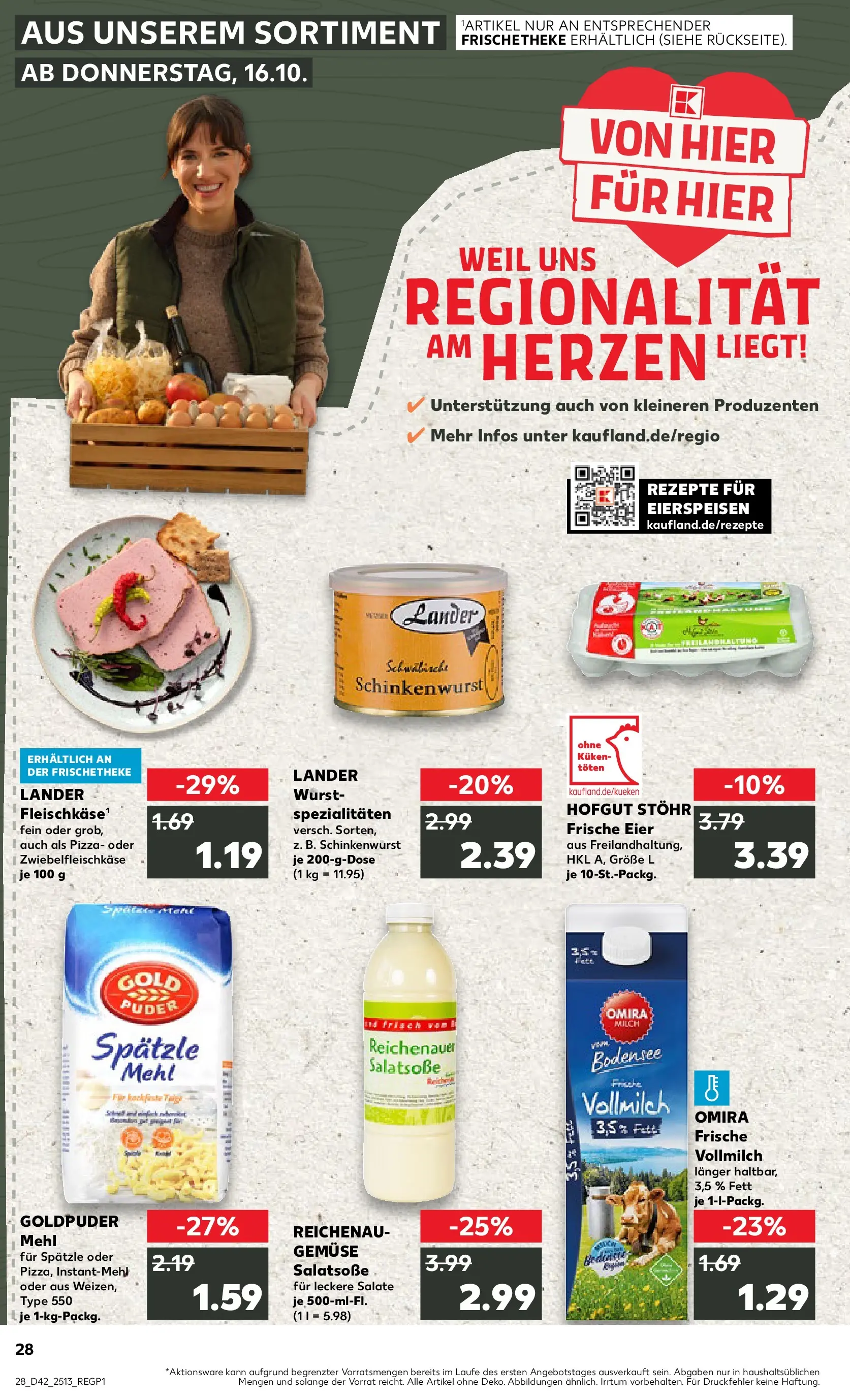 Prospekt Kaufland ab 15.10.2025 » Angebote und Werbung Online | Seite: 28 | Produkte: Mehl, Milch, Eier, Puder Prospekt Kaufland ab 15.10.2025 » Angebote Online zum Blättern | Seite: 28 | Produkte: Mehl, Milch, Eier, Puder