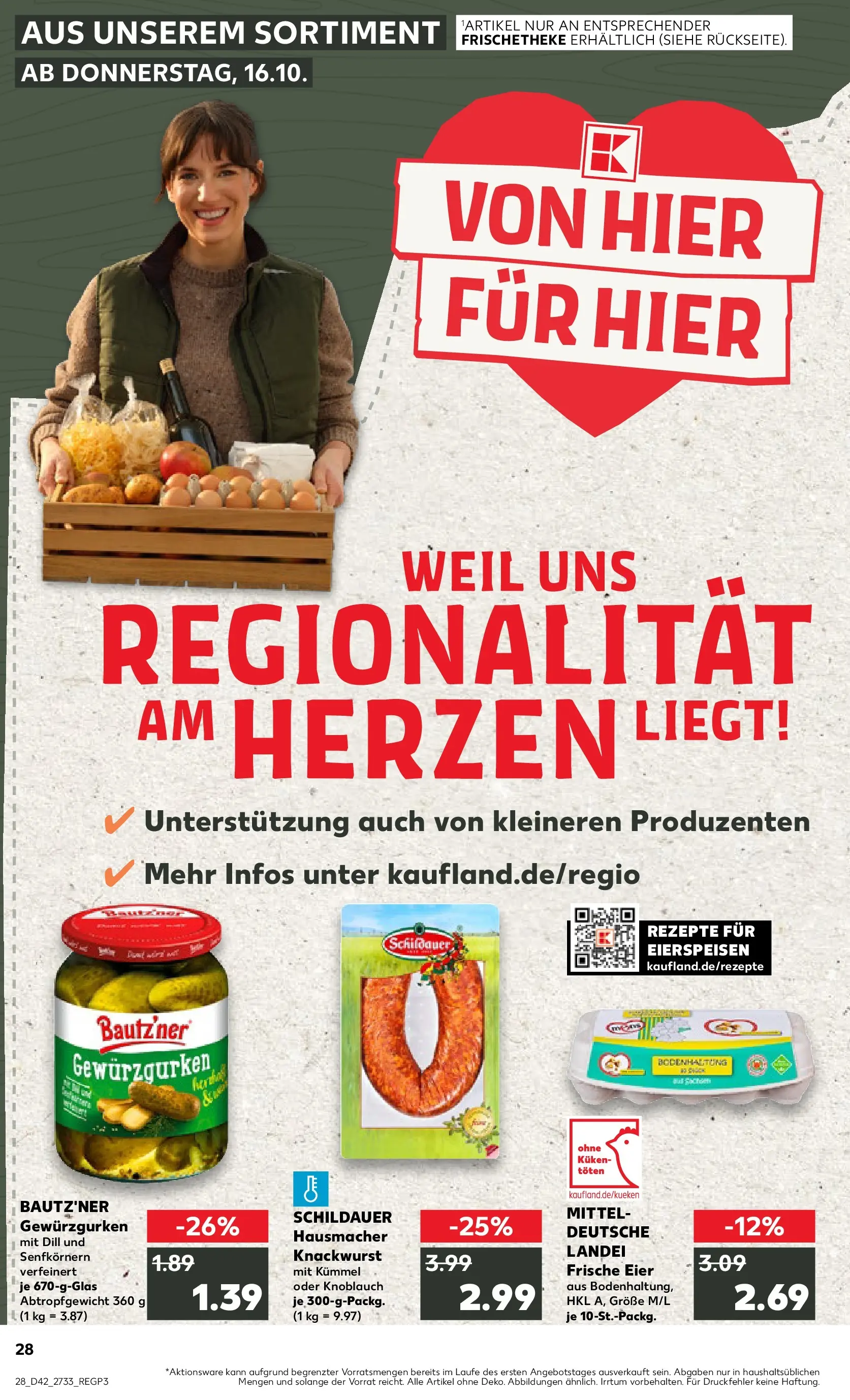 Prospekt Kaufland ab 15.10.2025 » Angebote und Werbung Online | Seite: 28 | Produkte: Eier, Knoblauch, Dill Prospekt Kaufland ab 15.10.2025 » Angebote Online zum Blättern | Seite: 28 | Produkte: Eier, Knoblauch, Dill