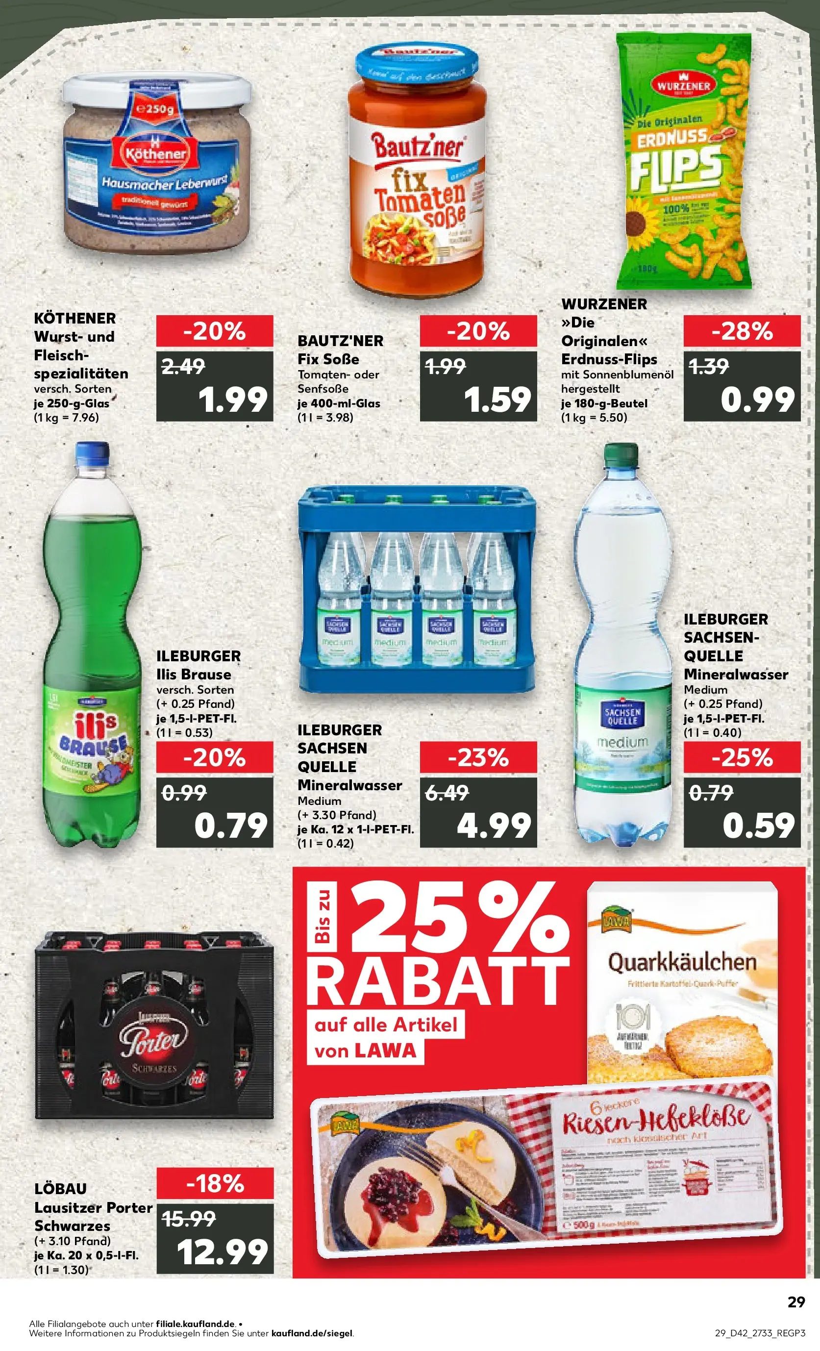 Prospekt Kaufland ab 15.10.2025 » Angebote und Werbung Online | Seite: 29 | Produkte: Tomaten, Mineralwasser, Soße, Fleisch Prospekt Kaufland ab 15.10.2025 » Angebote Online zum Blättern | Seite: 29 | Produkte: Tomaten, Mineralwasser, Soße, Fleisch