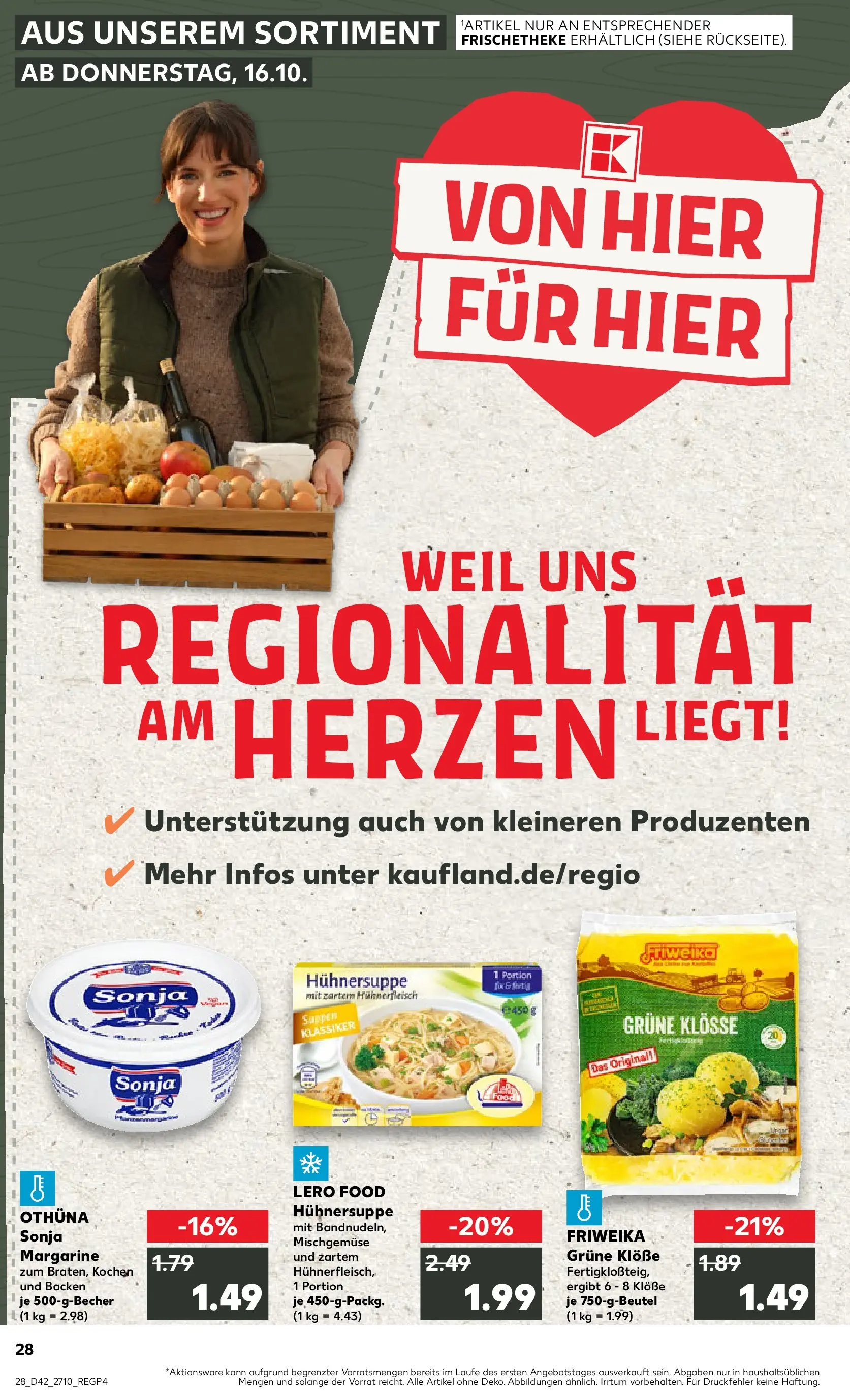 Prospekt Kaufland ab 15.10.2025 » Angebote und Werbung Online | Seite: 28 | Produkte: Margarine, Hühnerfleisch Prospekt Kaufland ab 15.10.2025 » Angebote Online zum Blättern | Seite: 28 | Produkte: Margarine, Hühnerfleisch
