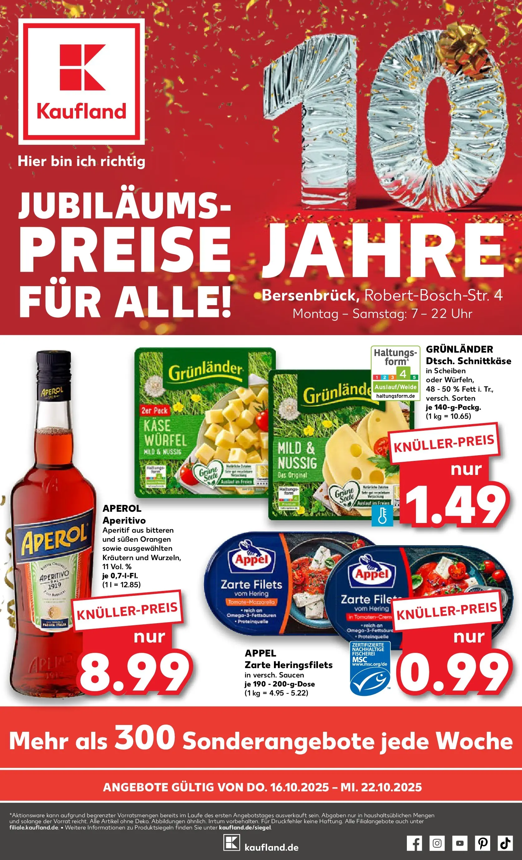 Prospekt Kaufland ab 15.10.2025 » Angebote und Werbung Online | Seite: 1 | Produkte: Orangen, Grunlander, Aperol, Uhr Prospekt Kaufland ab 15.10.2025 » Angebote Online zum Blättern | Seite: 1 | Produkte: Orangen, Grunlander, Aperol, Uhr