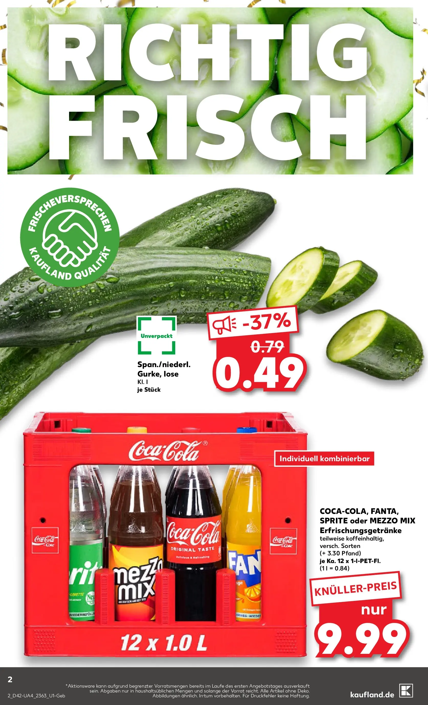 Prospekt Kaufland ab 15.10.2025 » Angebote und Werbung Online | Seite: 2 | Produkte: Mezzo mix, Coca cola, Sprite, Oder mezzo mix Prospekt Kaufland ab 15.10.2025 » Angebote Online zum Blättern | Seite: 2 | Produkte: Mezzo mix, Coca cola, Sprite, Oder mezzo mix