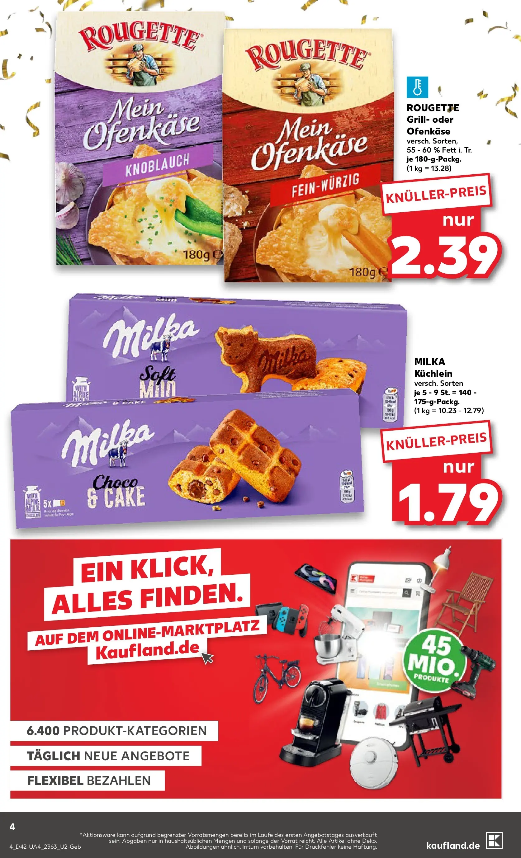 Prospekt Kaufland ab 15.10.2025 » Angebote und Werbung Online | Seite: 4 | Produkte: Grill, Rougette ofenkase, Milka, Knoblauch Prospekt Kaufland ab 15.10.2025 » Angebote Online zum Blättern | Seite: 4 | Produkte: Grill, Rougette ofenkase, Milka, Knoblauch