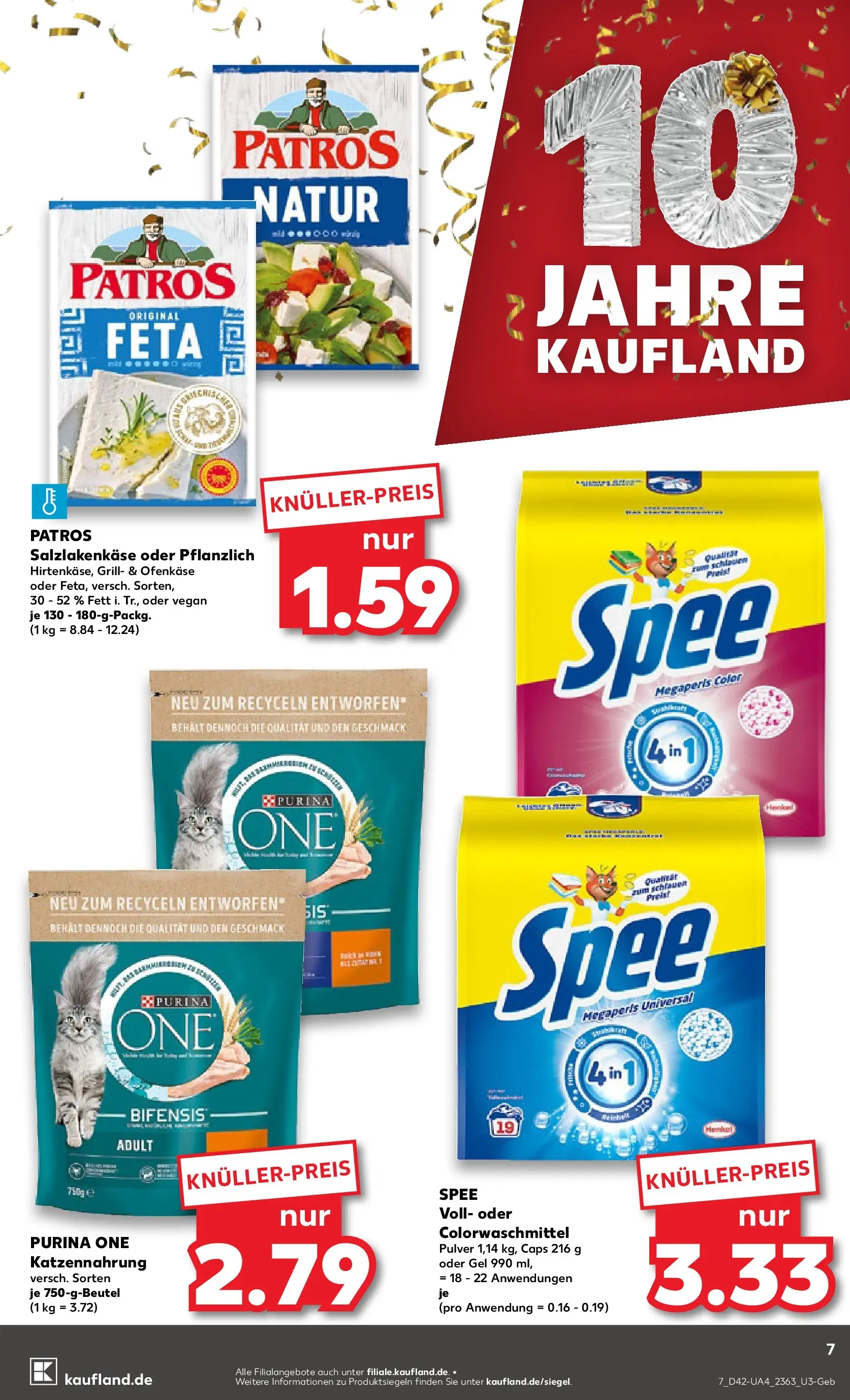 Prospekt Kaufland ab 15.10.2025 » Angebote und Werbung Online | Seite: 7 | Produkte: Purina one, Grill, Feta, Patros Prospekt Kaufland ab 15.10.2025 » Angebote Online zum Blättern | Seite: 7 | Produkte: Purina one, Grill, Feta, Patros