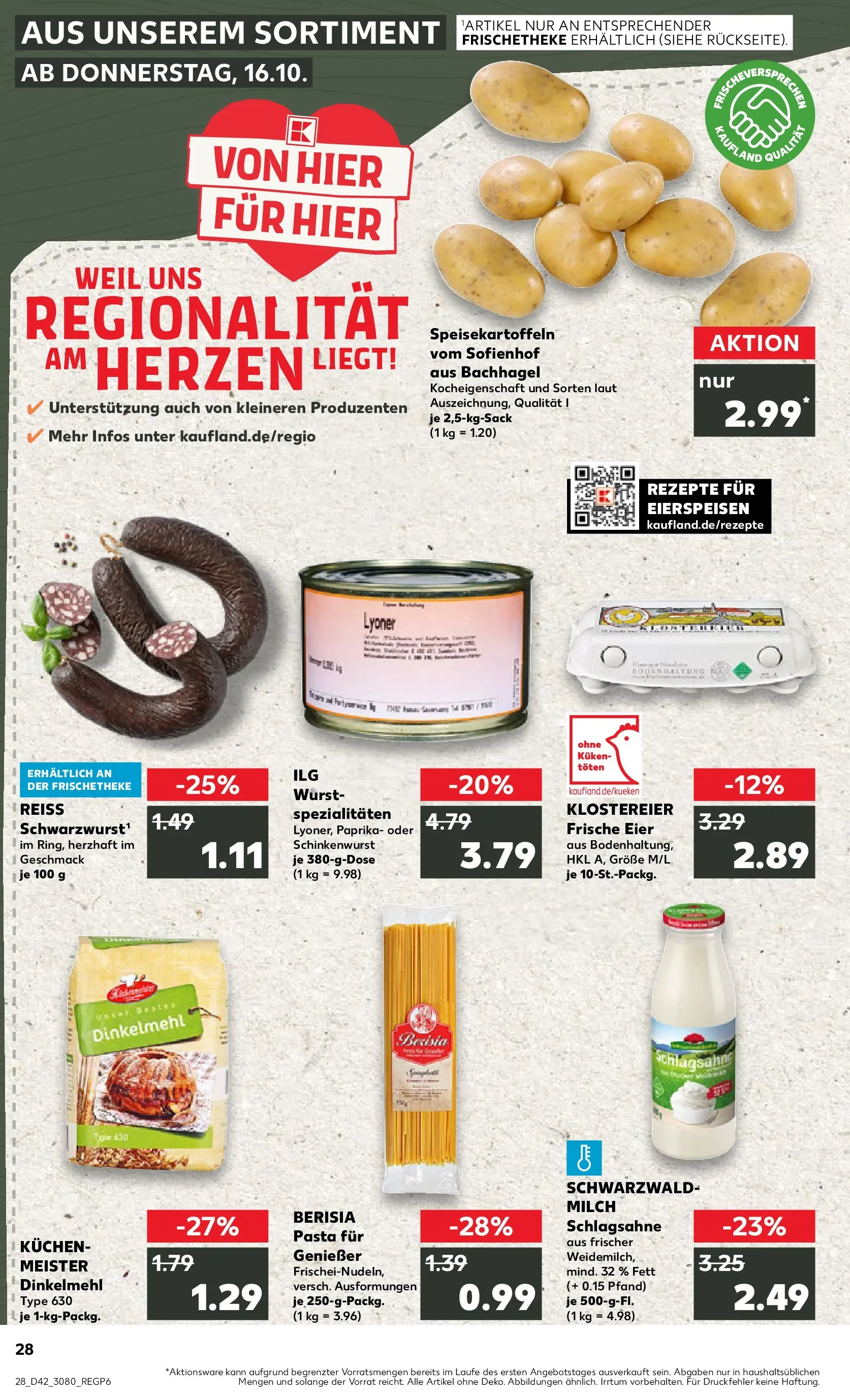 Prospekt Kaufland ab 15.10.2025 » Angebote und Werbung Online | Seite: 28 | Produkte: Eier, Pudding, Paprika, Pasta Prospekt Kaufland ab 15.10.2025 » Angebote Online zum Blättern | Seite: 28 | Produkte: Eier, Pudding, Paprika, Pasta
