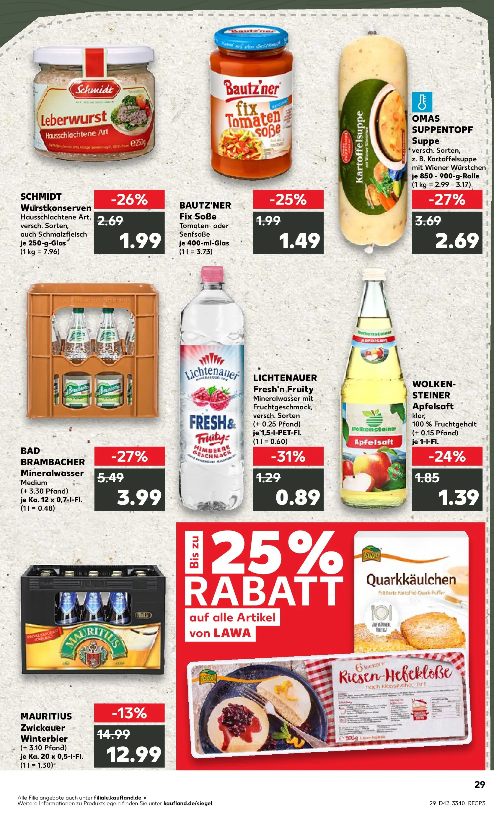 Prospekt Kaufland ab 15.10.2025 » Angebote und Werbung Online | Seite: 29 | Produkte: Bad, Apfelsaft, Apple, Soße Prospekt Kaufland ab 15.10.2025 » Angebote Online zum Blättern | Seite: 29 | Produkte: Bad, Apfelsaft, Apple, Soße