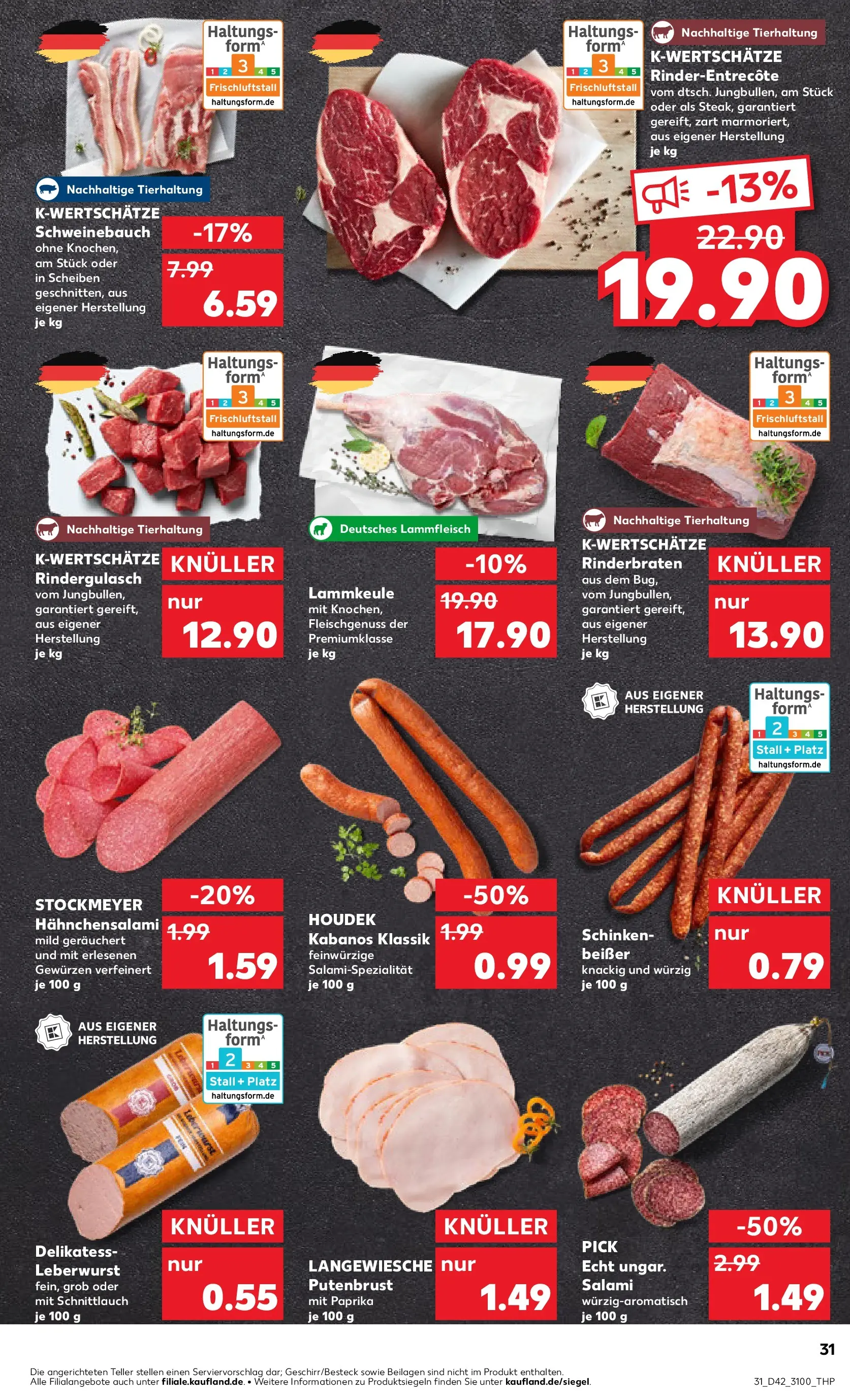 Prospekt Kaufland ab 15.10.2025 » Angebote und Werbung Online | Seite: 31 | Produkte: Rinderbraten, Lammkeule, Rindergulasch, Schweinebauch Prospekt Kaufland ab 15.10.2025 » Angebote Online zum Blättern | Seite: 31 | Produkte: Rinderbraten, Lammkeule, Rindergulasch, Schweinebauch