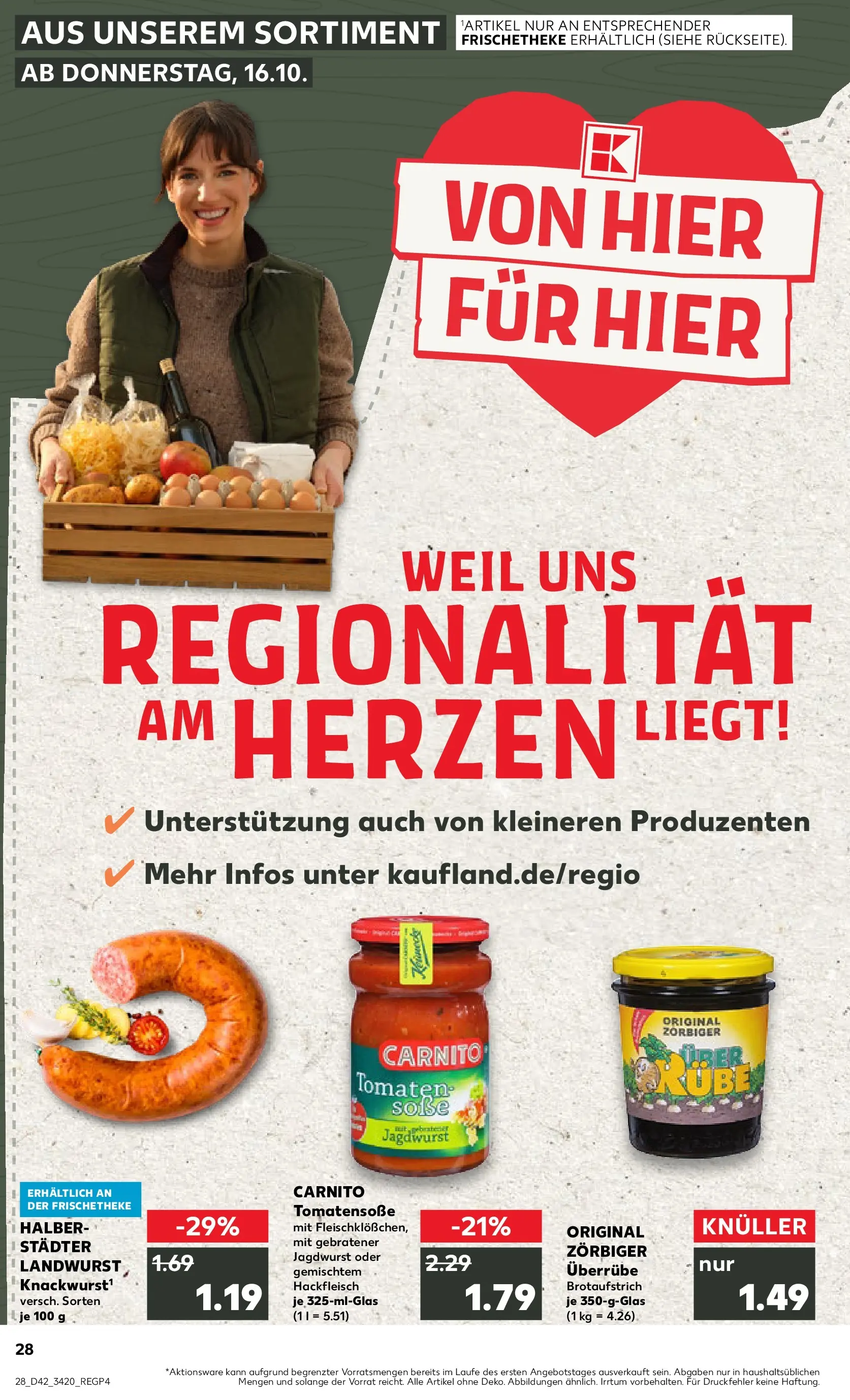Prospekt Kaufland ab 15.10.2025 » Angebote und Werbung Online | Seite: 28 | Produkte: Tomaten, Hackfleisch Prospekt Kaufland ab 15.10.2025 » Angebote Online zum Blättern | Seite: 28 | Produkte: Tomaten, Hackfleisch