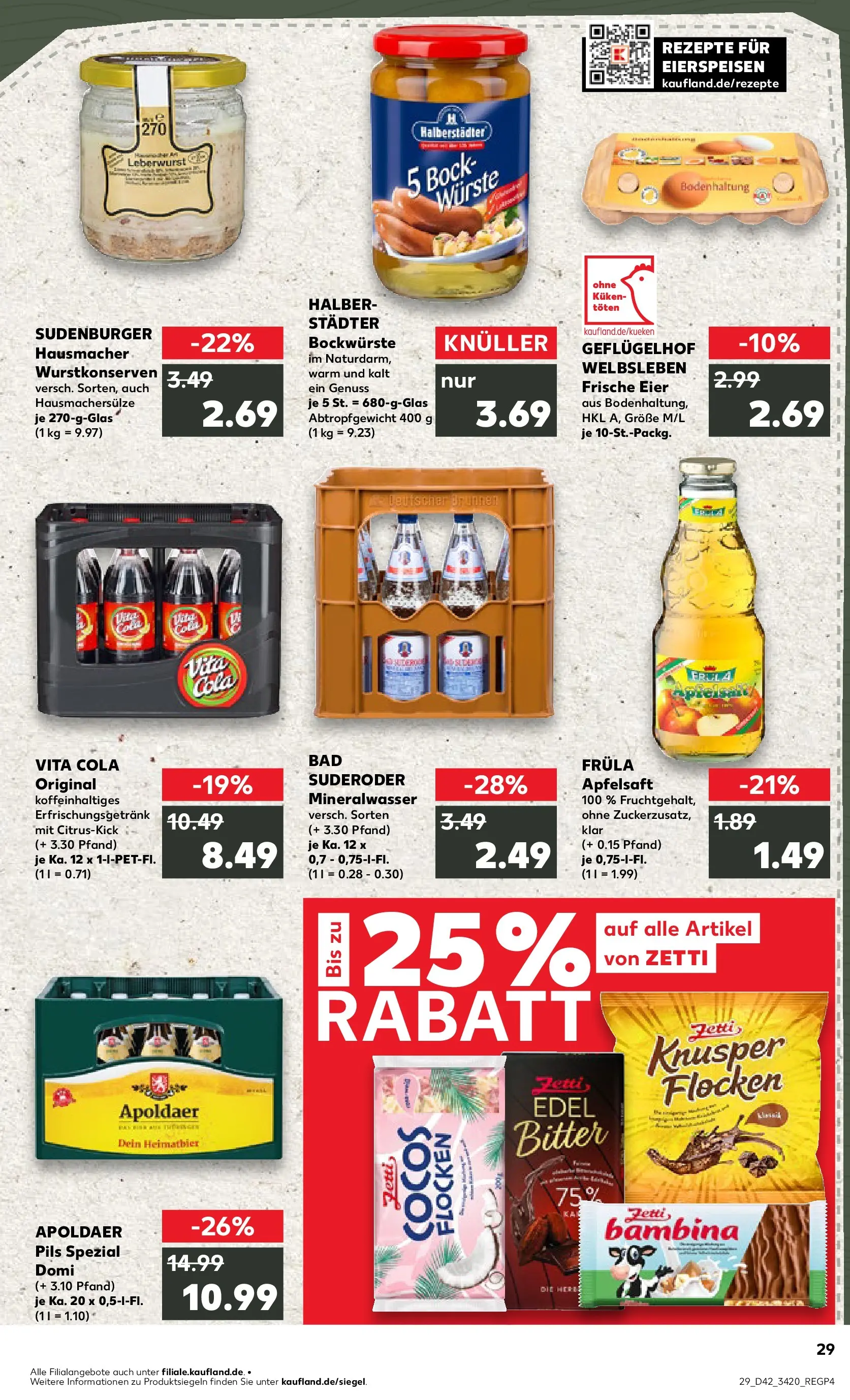 Prospekt Kaufland ab 15.10.2025 » Angebote und Werbung Online | Seite: 29 | Produkte: Cola, Mineralwasser, Vita cola, Flocken Prospekt Kaufland ab 15.10.2025 » Angebote Online zum Blättern | Seite: 29 | Produkte: Cola, Mineralwasser, Vita cola, Flocken