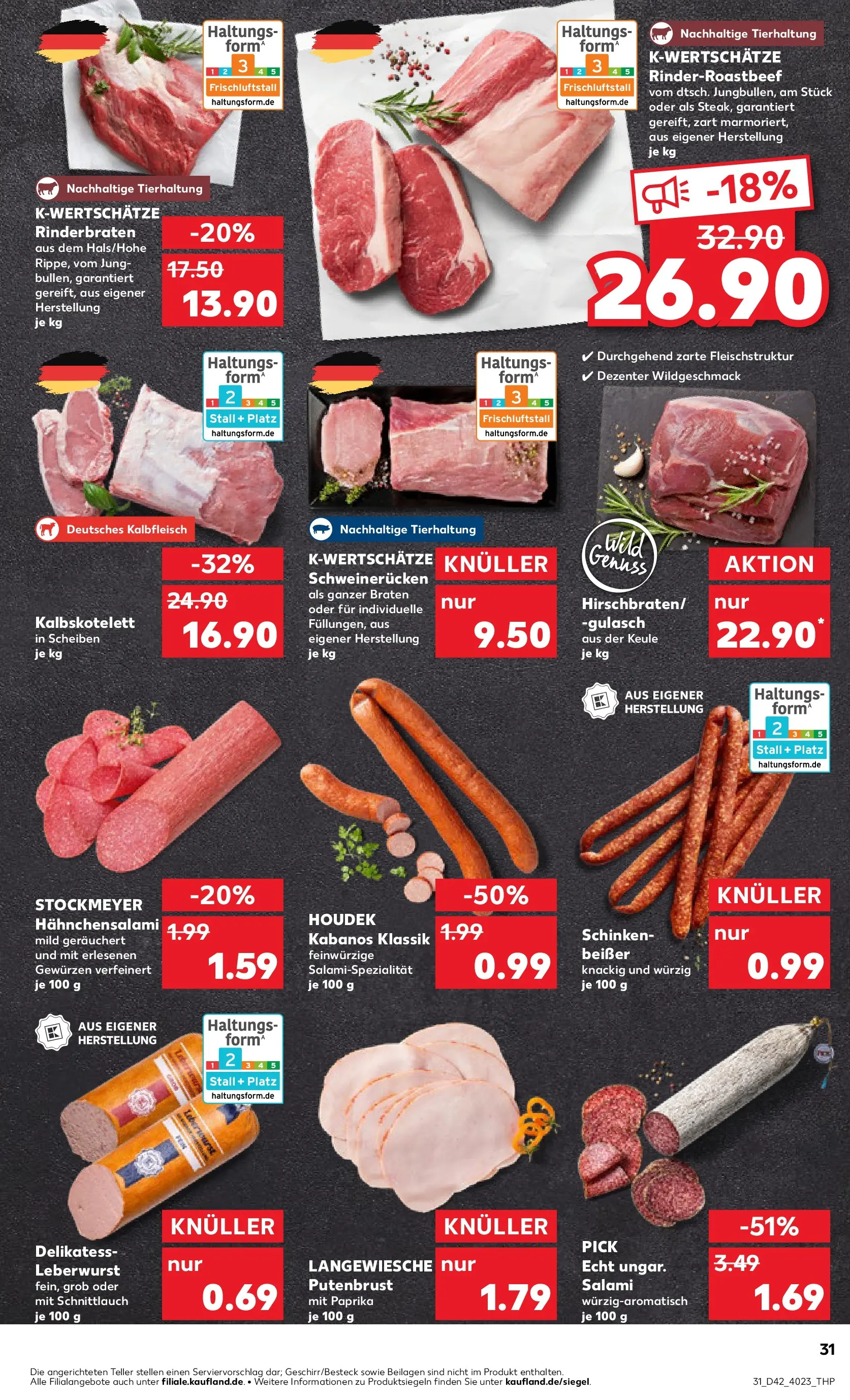 Prospekt Kaufland ab 15.10.2025 » Angebote und Werbung Online | Seite: 31 | Produkte: Paprika, Schweinerucken, Salami, Schinken Prospekt Kaufland ab 15.10.2025 » Angebote Online zum Blättern | Seite: 31 | Produkte: Paprika, Schweinerucken, Salami, Schinken