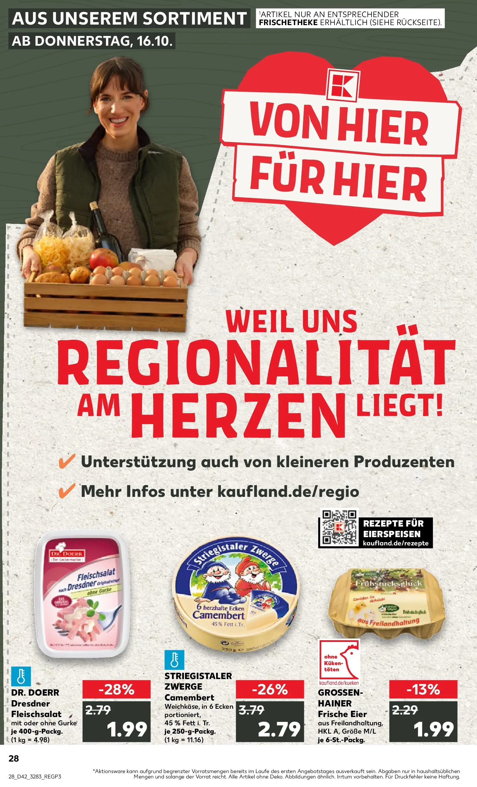 Prospekt Kaufland ab 15.10.2025 » Angebote und Werbung Online | Seite: 28 | Produkte: Eier Prospekt Kaufland ab 15.10.2025 » Angebote Online zum Blättern | Seite: 28 | Produkte: Eier