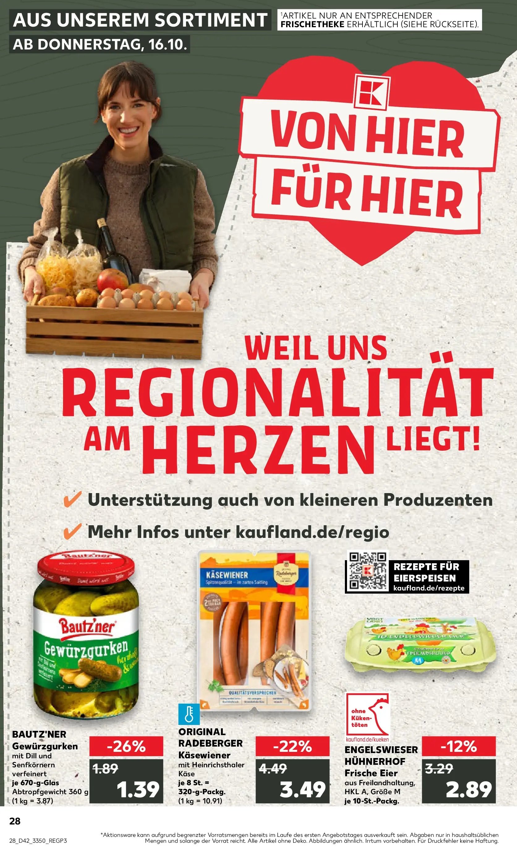 Prospekt Kaufland ab 15.10.2025 » Angebote und Werbung Online | Seite: 28 | Produkte: Käse, Eier, Dill Prospekt Kaufland ab 15.10.2025 » Angebote Online zum Blättern | Seite: 28 | Produkte: Käse, Eier, Dill