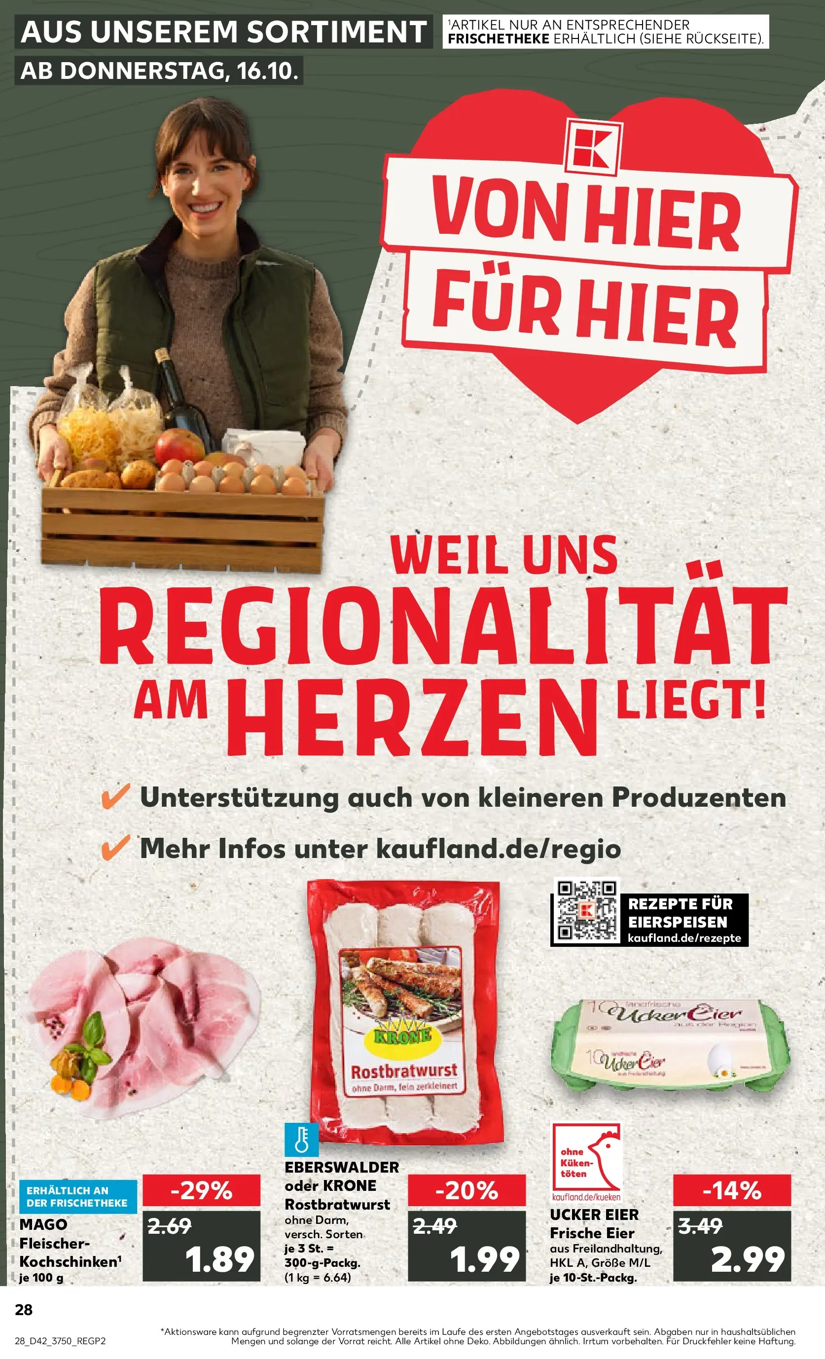 Prospekt Kaufland ab 15.10.2025 » Angebote und Werbung Online | Seite: 28 | Produkte: Eier Prospekt Kaufland ab 15.10.2025 » Angebote Online zum Blättern | Seite: 28 | Produkte: Eier