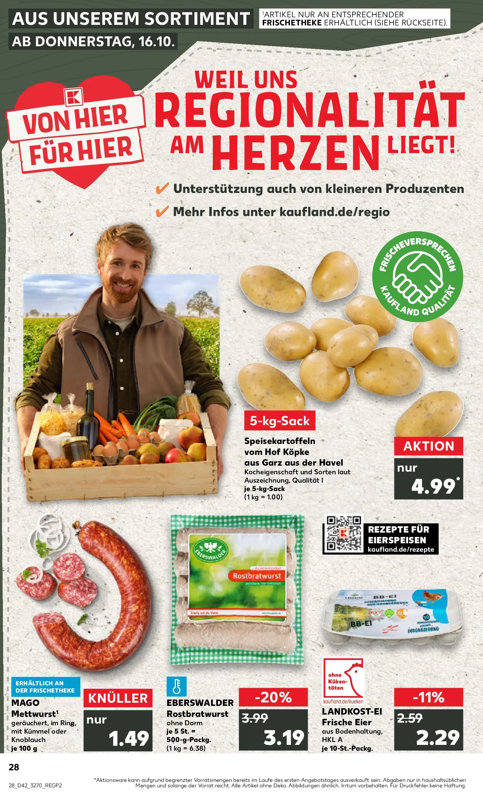 Prospekt Kaufland ab 15.10.2025 » Angebote und Werbung Online | Seite: 28 | Produkte: Eier, Knoblauch Prospekt Kaufland ab 15.10.2025 » Angebote Online zum Blättern | Seite: 28 | Produkte: Eier, Knoblauch