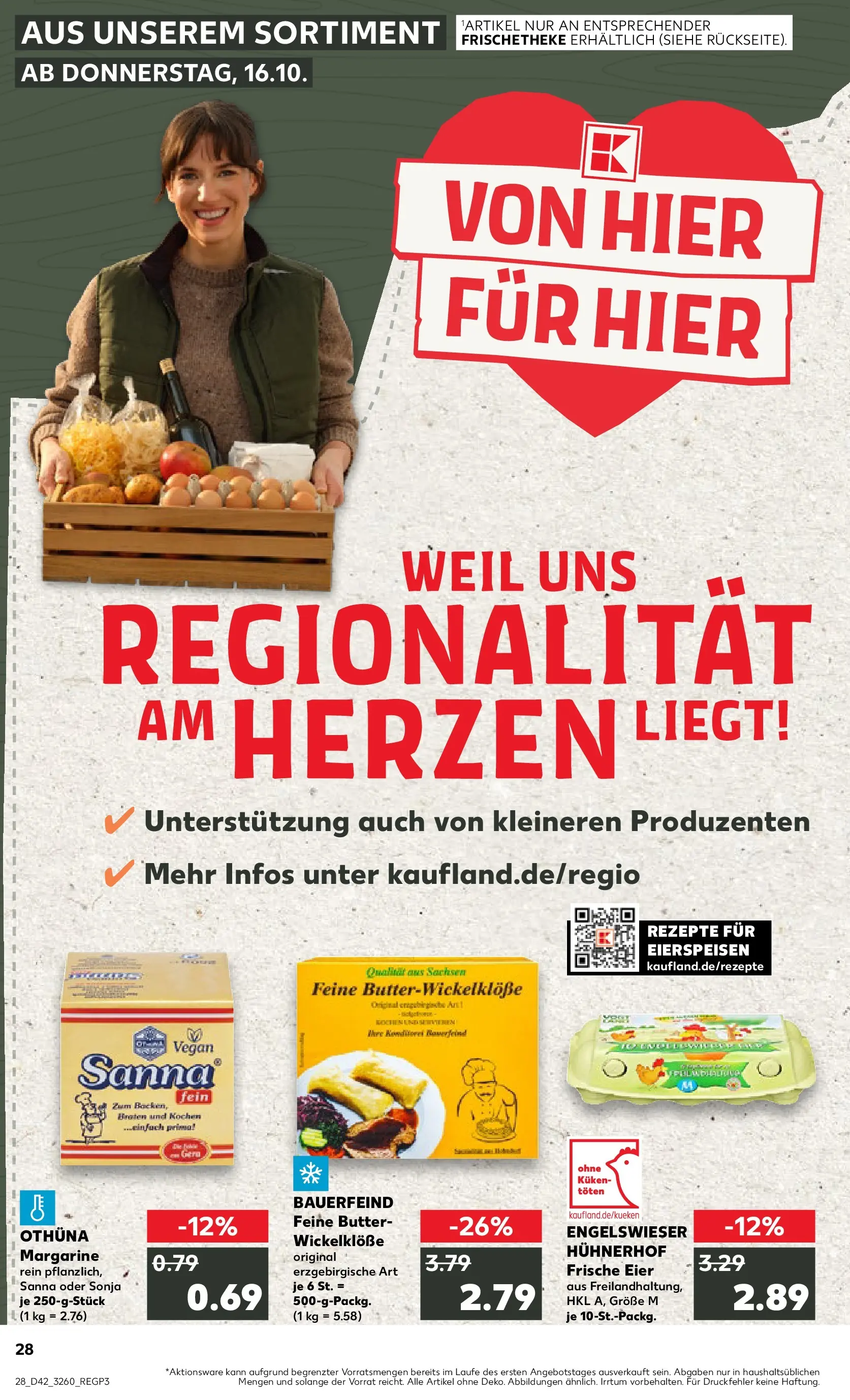Prospekt Kaufland ab 15.10.2025 » Angebote und Werbung Online | Seite: 28 | Produkte: Margarine, Butter, Eier Prospekt Kaufland ab 15.10.2025 » Angebote Online zum Blättern | Seite: 28 | Produkte: Margarine, Butter, Eier