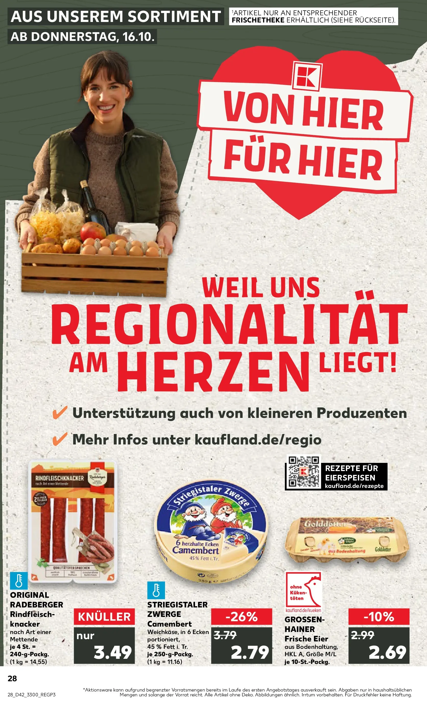 Prospekt Kaufland ab 15.10.2025 » Angebote und Werbung Online | Seite: 28 | Produkte: Eier, Rindfleisch Prospekt Kaufland ab 15.10.2025 » Angebote Online zum Blättern | Seite: 28 | Produkte: Eier, Rindfleisch