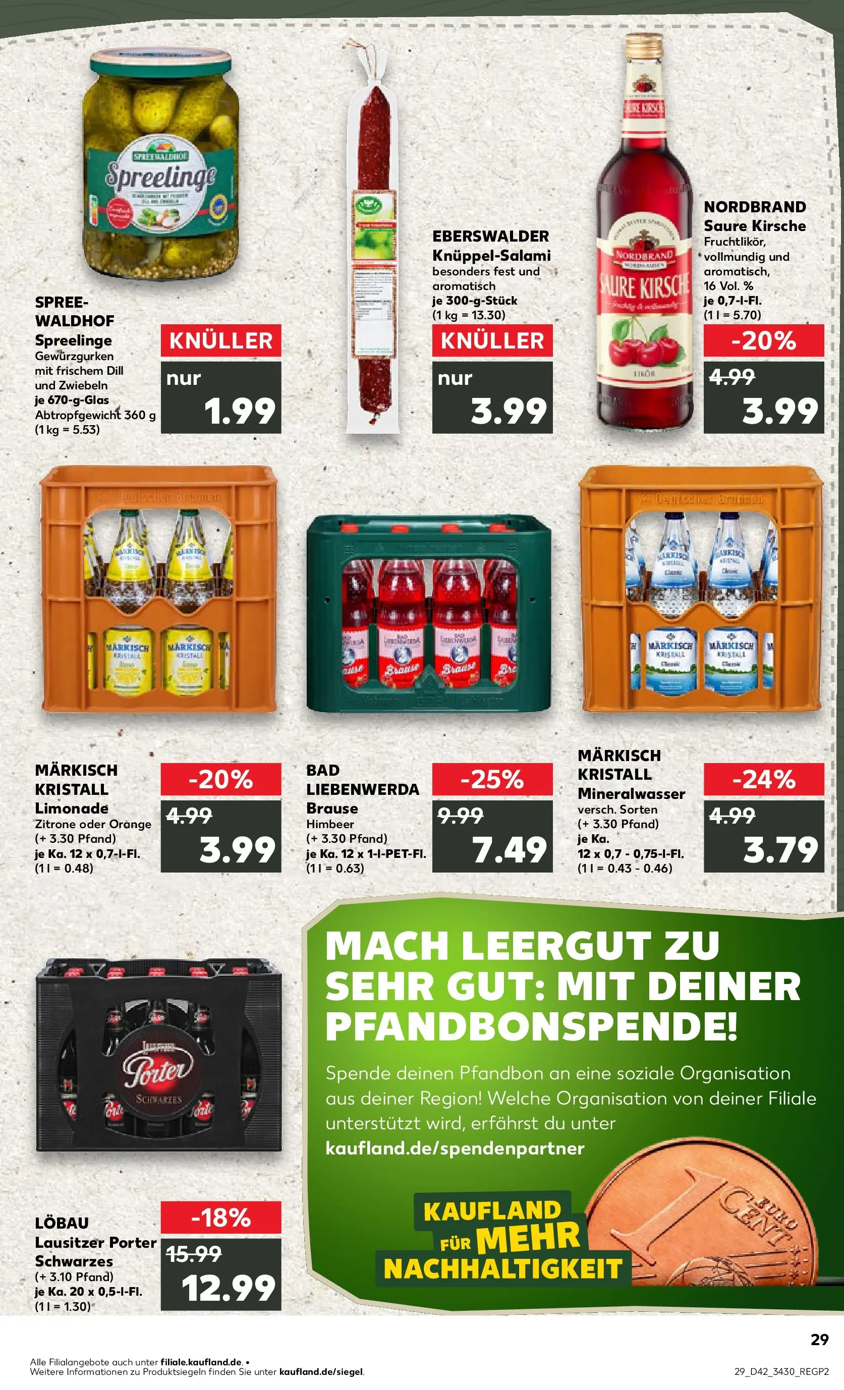 Prospekt Kaufland ab 15.10.2025 » Angebote und Werbung Online | Seite: 29 | Produkte: Likör, Bad, Zitrone, Salami Prospekt Kaufland ab 15.10.2025 » Angebote Online zum Blättern | Seite: 29 | Produkte: Likör, Bad, Zitrone, Salami