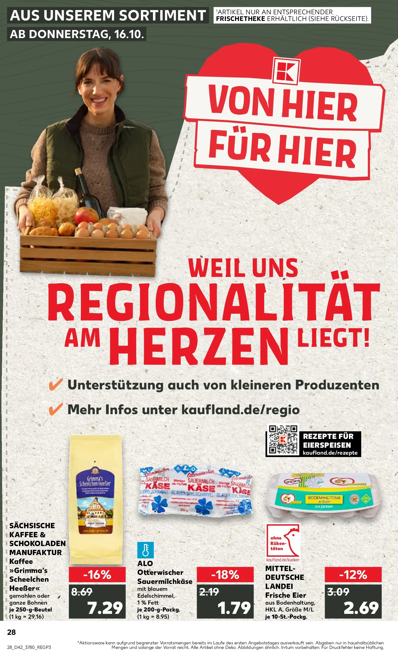 Prospekt Kaufland ab 15.10.2025 » Angebote und Werbung Online | Seite: 28 | Produkte: Käse, Eier, Kaffee Prospekt Kaufland ab 15.10.2025 » Angebote Online zum Blättern | Seite: 28 | Produkte: Käse, Eier, Kaffee