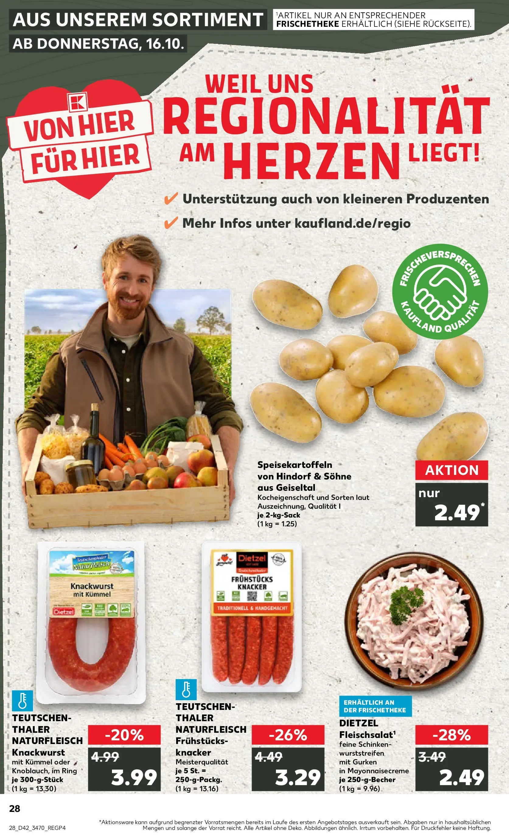 Prospekt Kaufland ab 15.10.2025 » Angebote und Werbung Online | Seite: 28 | Produkte: Schinken, Gurken Prospekt Kaufland ab 15.10.2025 » Angebote Online zum Blättern | Seite: 28 | Produkte: Schinken, Gurken