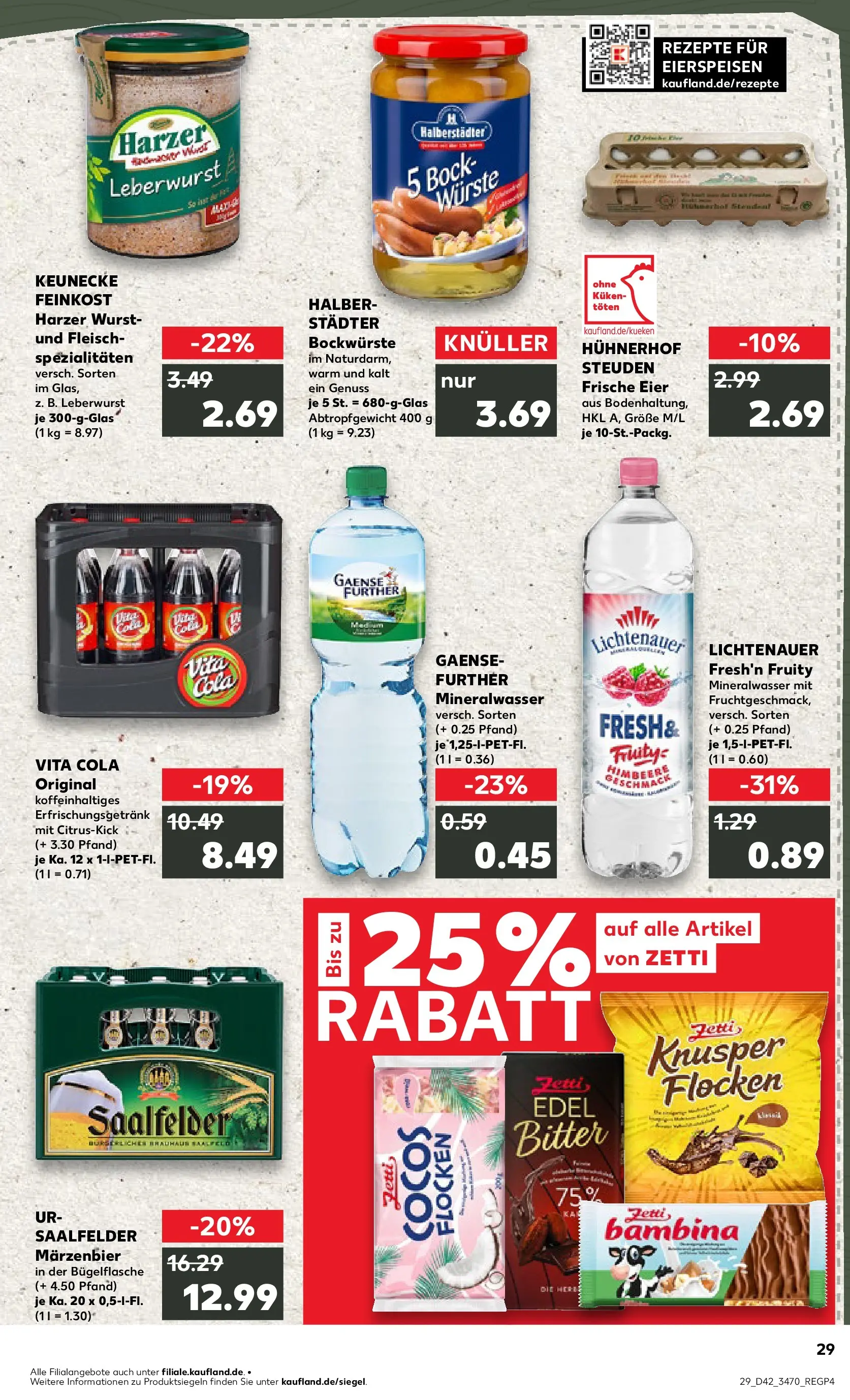 Prospekt Kaufland ab 15.10.2025 » Angebote und Werbung Online | Seite: 29 | Produkte: Eier, Vita cola, Himbeere, Flocken Prospekt Kaufland ab 15.10.2025 » Angebote Online zum Blättern | Seite: 29 | Produkte: Eier, Vita cola, Himbeere, Flocken
