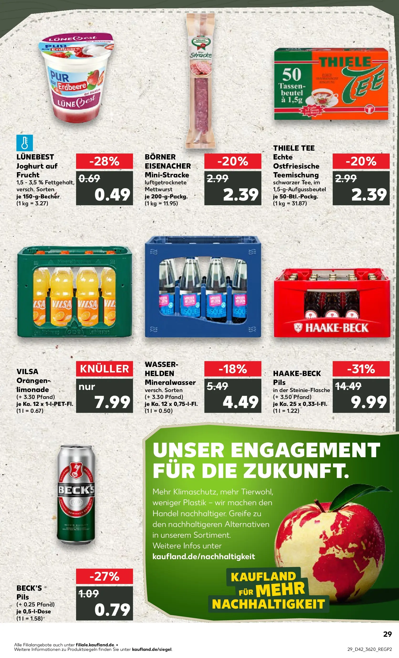 Prospekt Kaufland ab 15.10.2025 » Angebote und Werbung Online | Seite: 29 | Produkte: Pils, Limonade, Mineralwasser, Tee Prospekt Kaufland ab 15.10.2025 » Angebote Online zum Blättern | Seite: 29 | Produkte: Pils, Limonade, Mineralwasser, Tee