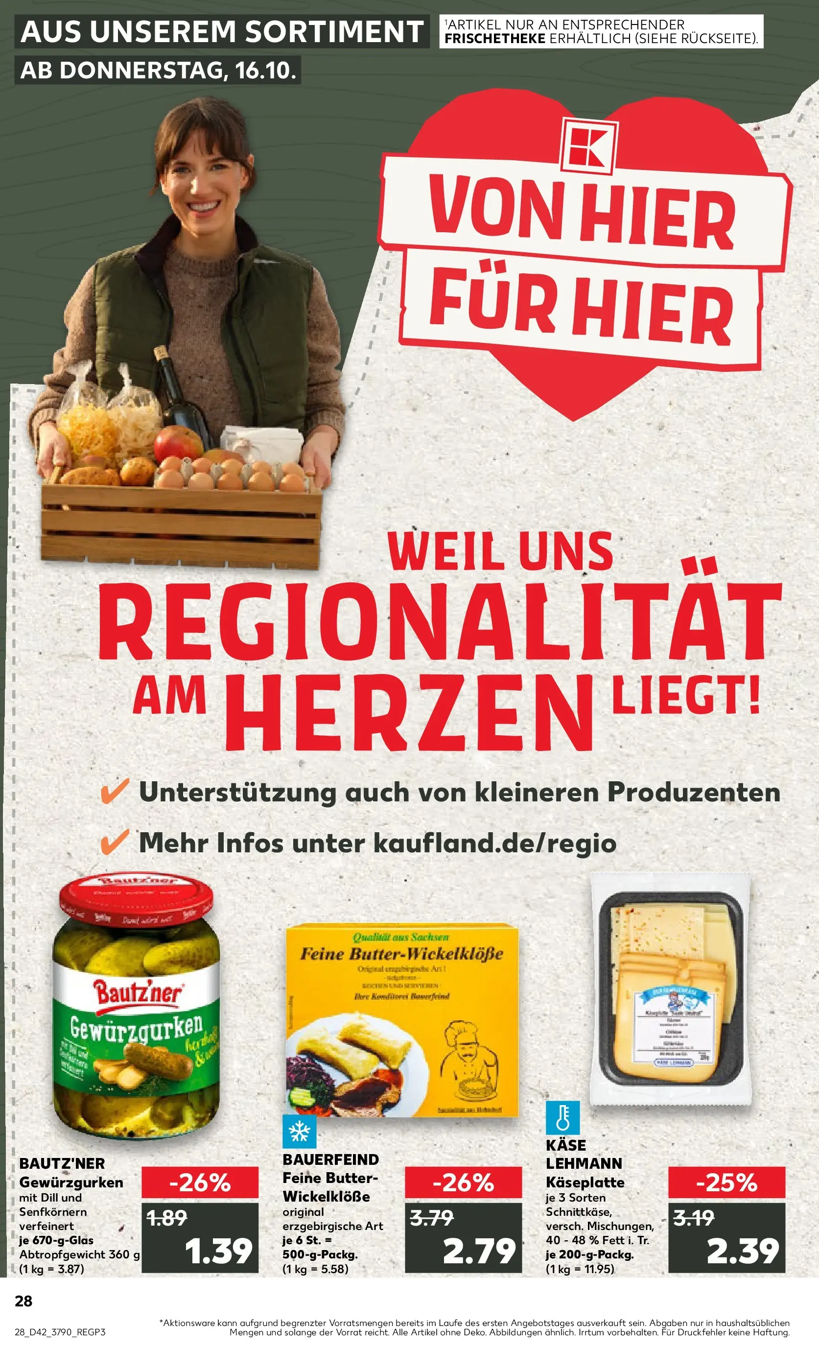 Prospekt Kaufland ab 15.10.2025 » Angebote und Werbung Online | Seite: 28 | Produkte: Butter, Käse, Dill Prospekt Kaufland ab 15.10.2025 » Angebote Online zum Blättern | Seite: 28 | Produkte: Butter, Käse, Dill