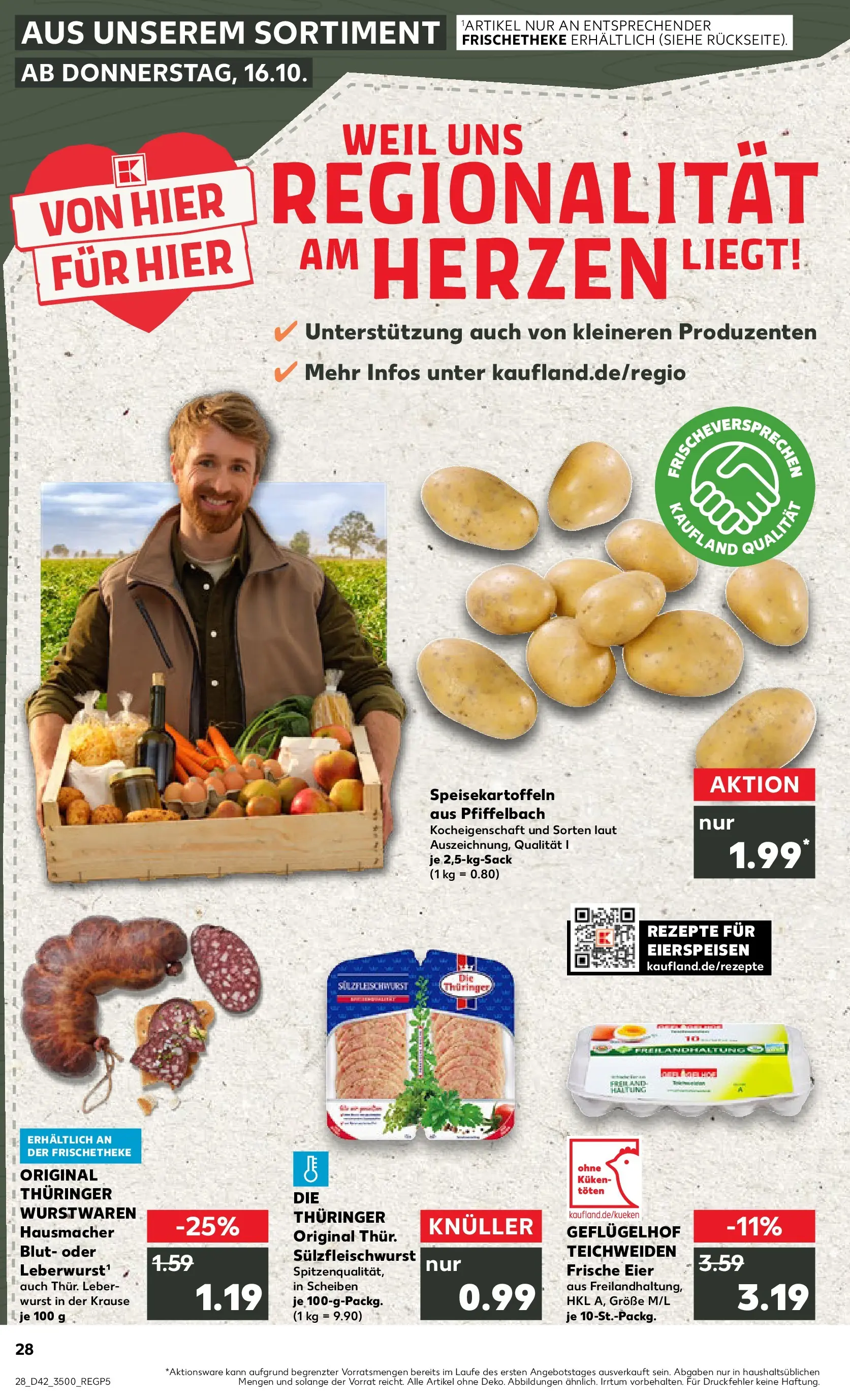 Prospekt Kaufland ab 15.10.2025 » Angebote und Werbung Online | Seite: 28 | Produkte: Eier, Wurst Prospekt Kaufland ab 15.10.2025 » Angebote Online zum Blättern | Seite: 28 | Produkte: Eier, Wurst