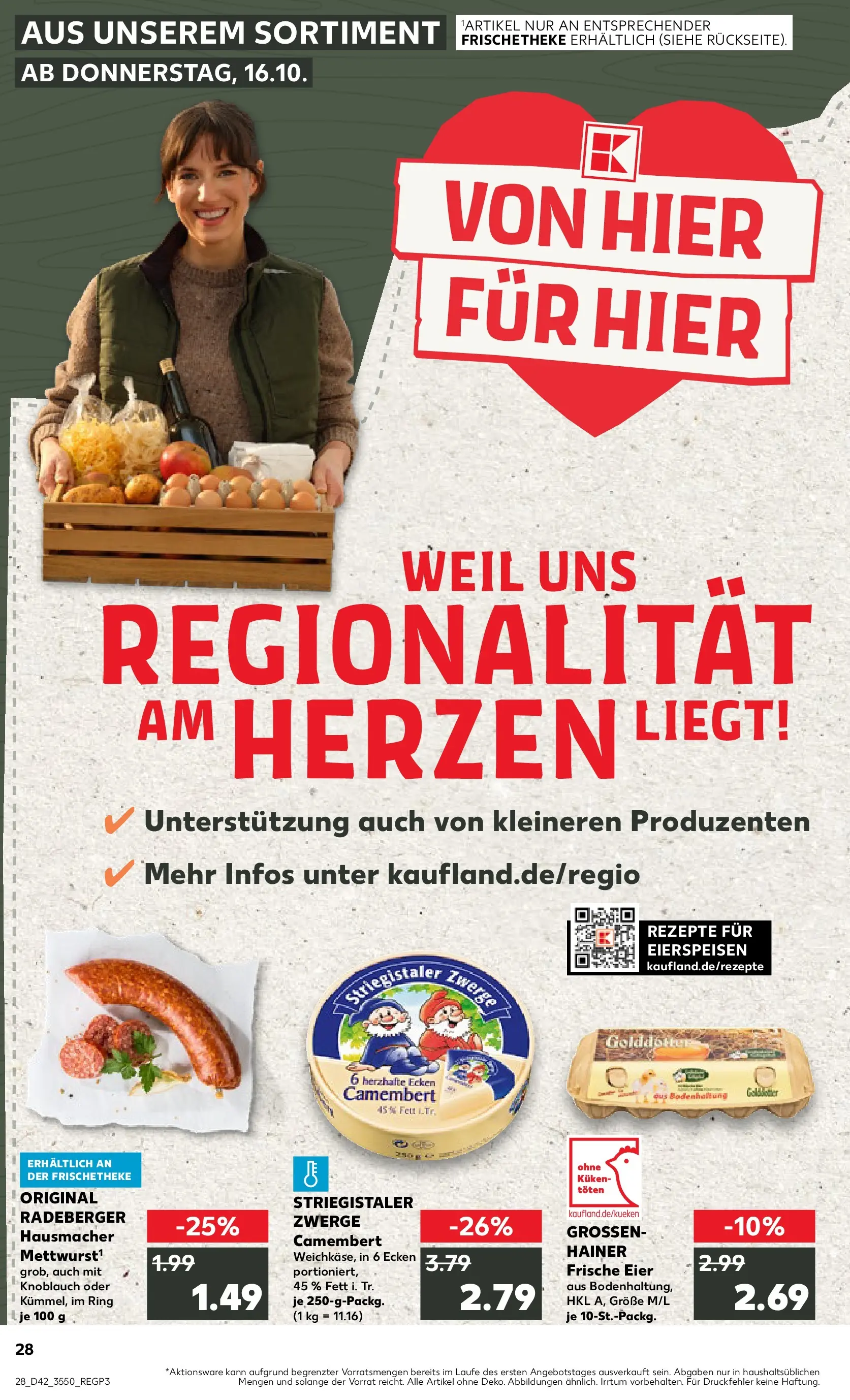 Prospekt Kaufland ab 15.10.2025 » Angebote und Werbung Online | Seite: 28 | Produkte: Eier, Knoblauch Prospekt Kaufland ab 15.10.2025 » Angebote Online zum Blättern | Seite: 28 | Produkte: Eier, Knoblauch