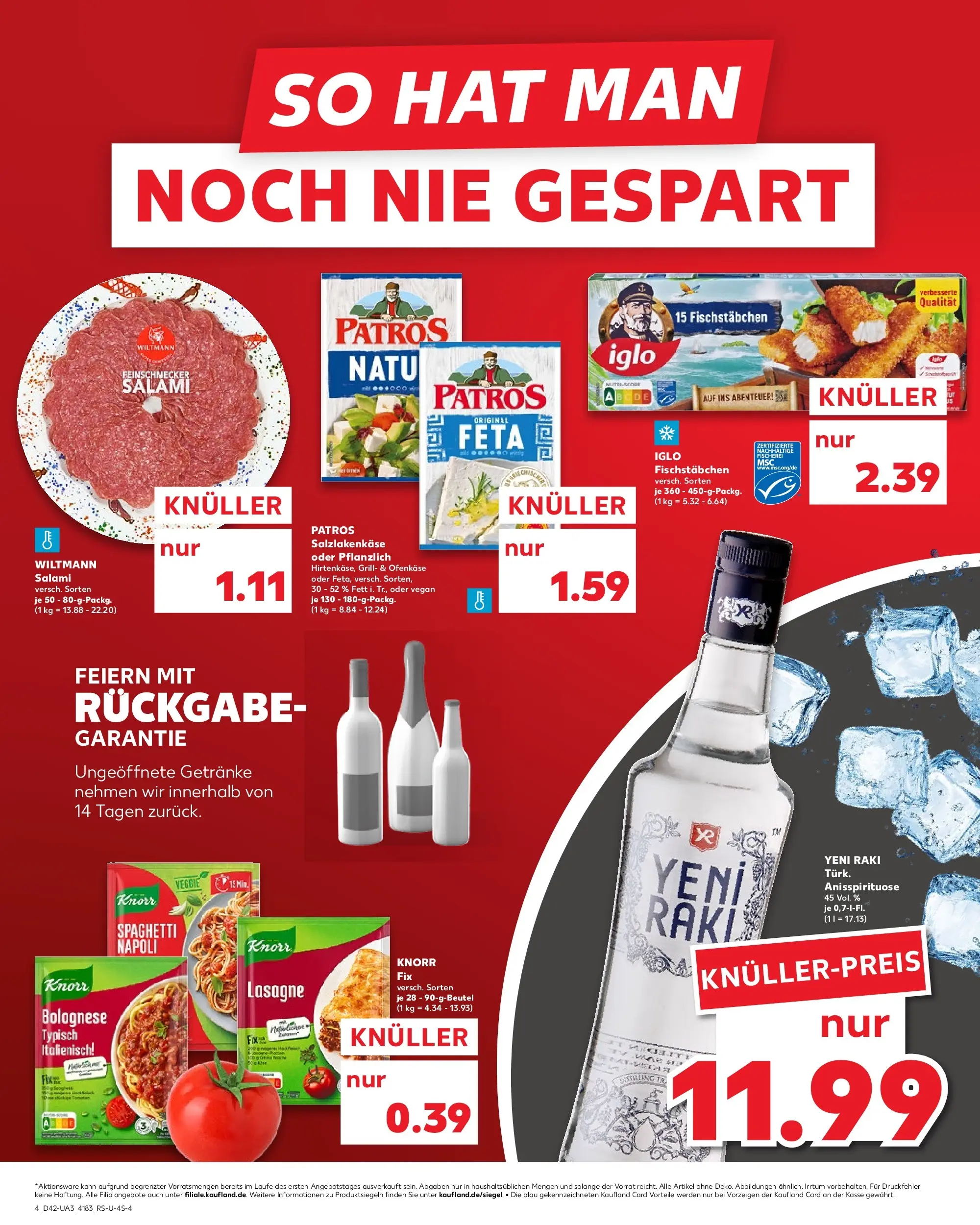 Prospekt Kaufland ab 15.10.2025 » Angebote Online zum Blättern | Seite: 4 | Produkte: Knorr fix, Grill, Feta, Knorr