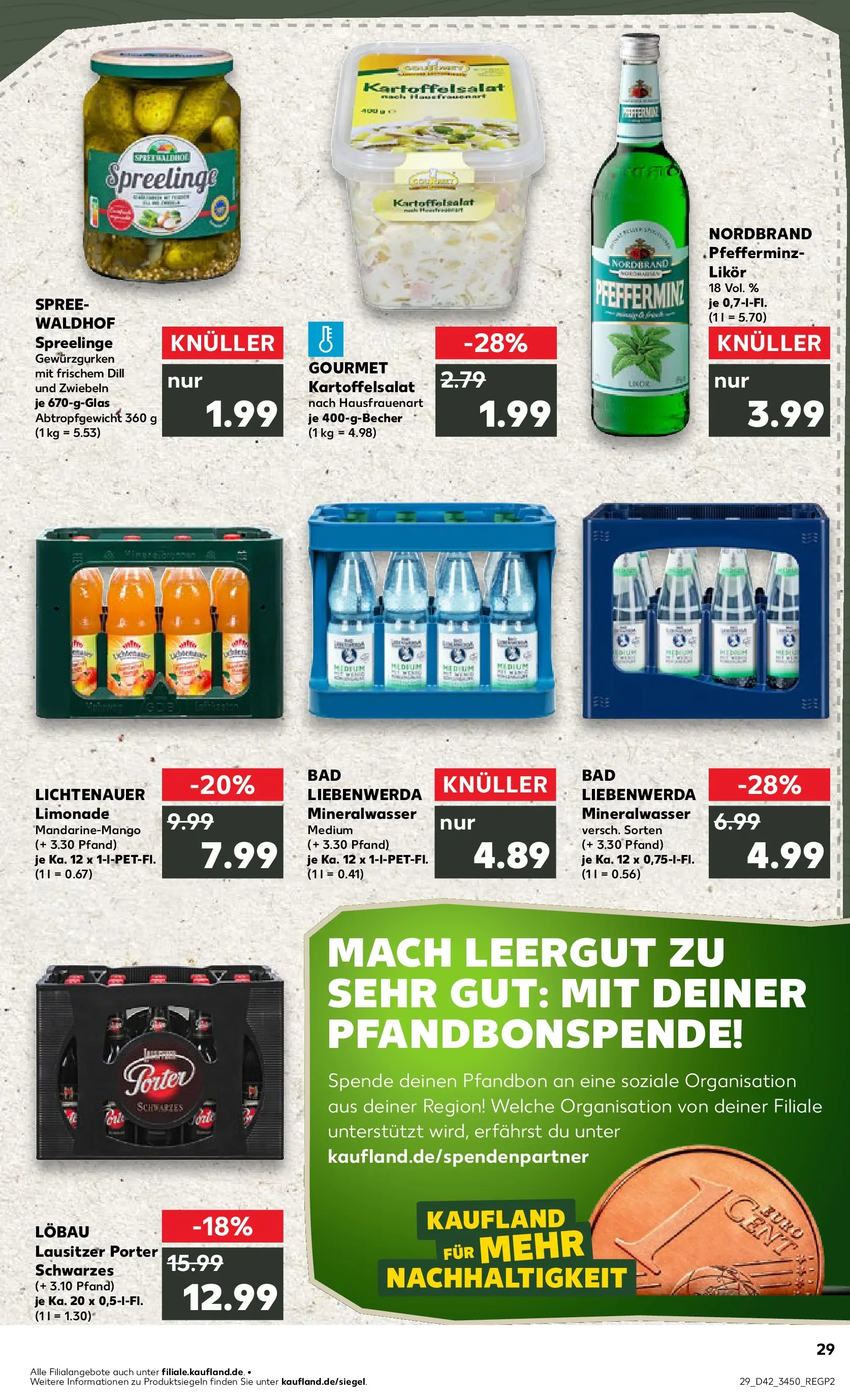 Prospekt Kaufland ab 15.10.2025 » Angebote und Werbung Online | Seite: 29 | Produkte: Bad, Limonade, Mineralwasser, Zwiebeln Prospekt Kaufland ab 15.10.2025 » Angebote Online zum Blättern | Seite: 29 | Produkte: Bad, Limonade, Mineralwasser, Zwiebeln