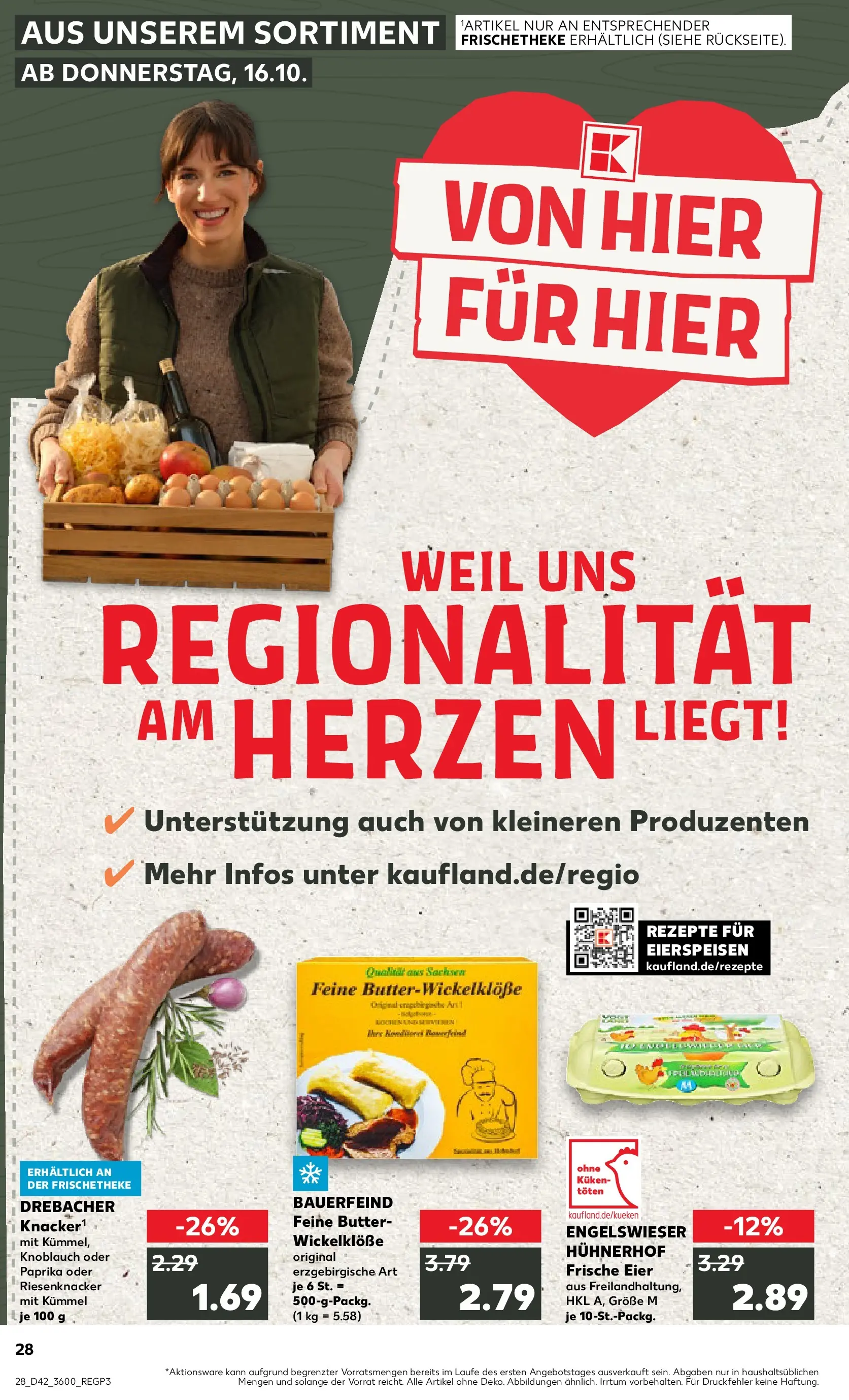 Prospekt Kaufland ab 15.10.2025 » Angebote und Werbung Online | Seite: 28 | Produkte: Butter, Eier, Paprika, Knoblauch Prospekt Kaufland ab 15.10.2025 » Angebote Online zum Blättern | Seite: 28 | Produkte: Butter, Eier, Paprika, Knoblauch
