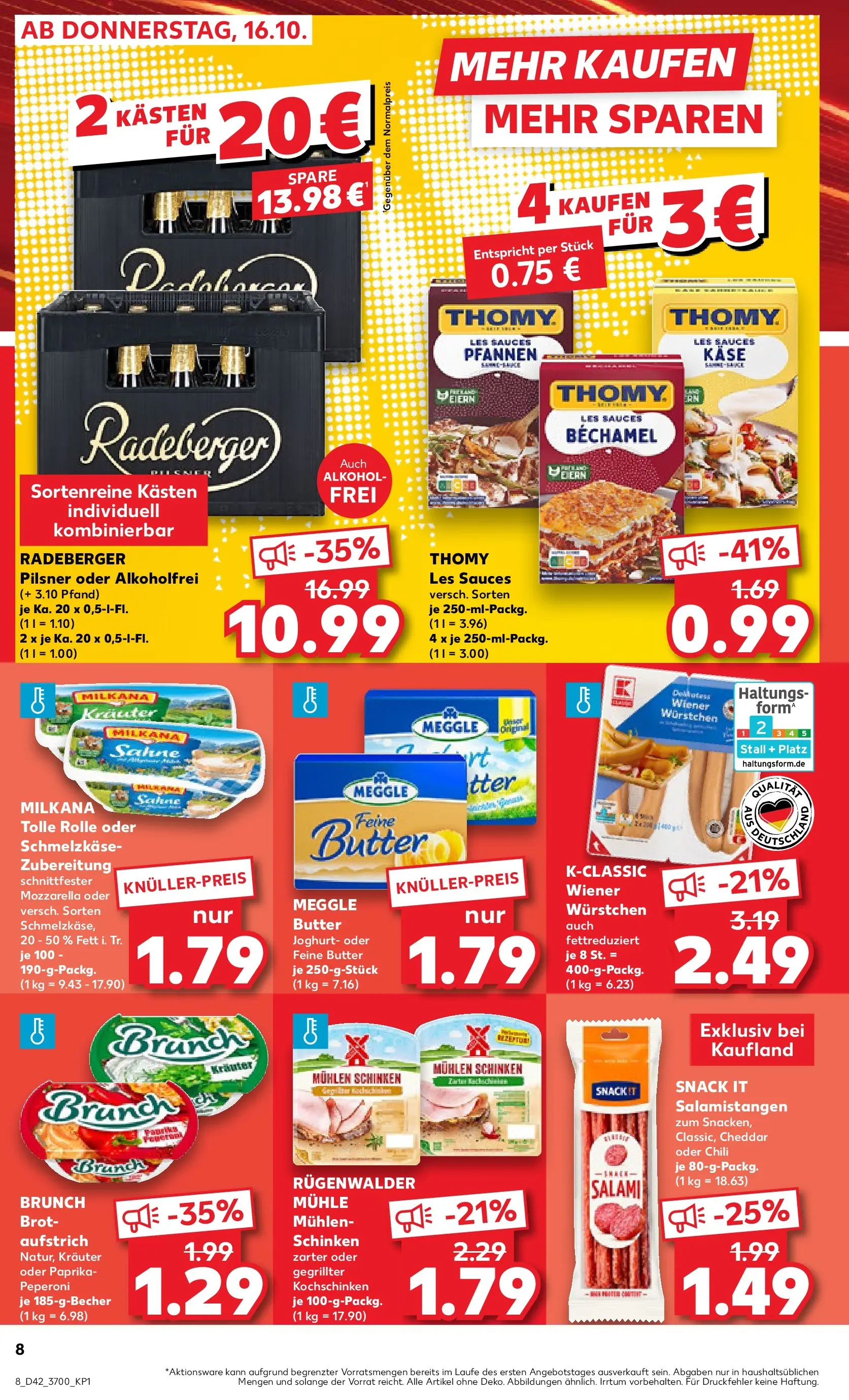Prospekt Kaufland ab 15.10.2025 » Angebote und Werbung Online | Seite: 8 | Produkte: Milkana, Mozzarella, Paprika, Schinken Prospekt Kaufland ab 15.10.2025 » Angebote Online zum Blättern | Seite: 8 | Produkte: Milkana, Mozzarella, Paprika, Schinken