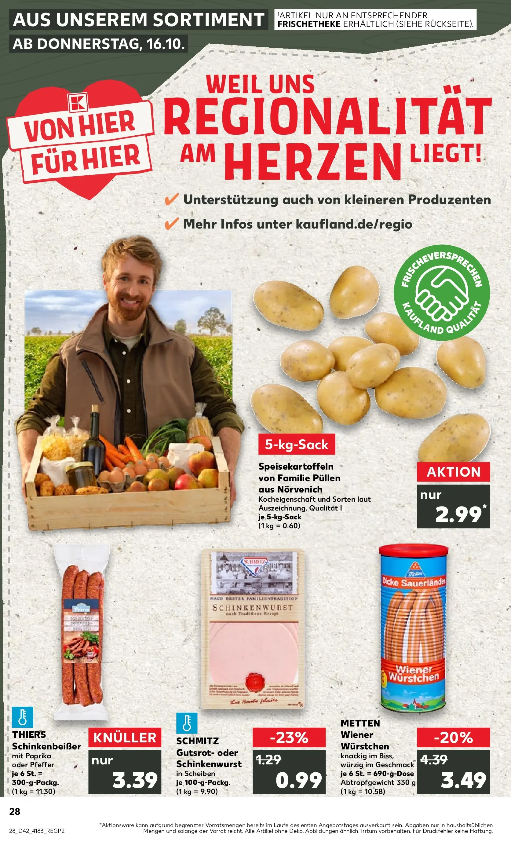 Prospekt Kaufland ab 15.10.2025 » Angebote Online zum Blättern | Seite: 32 | Produkte: Wiener wurstchen, Paprika, Pfeffer