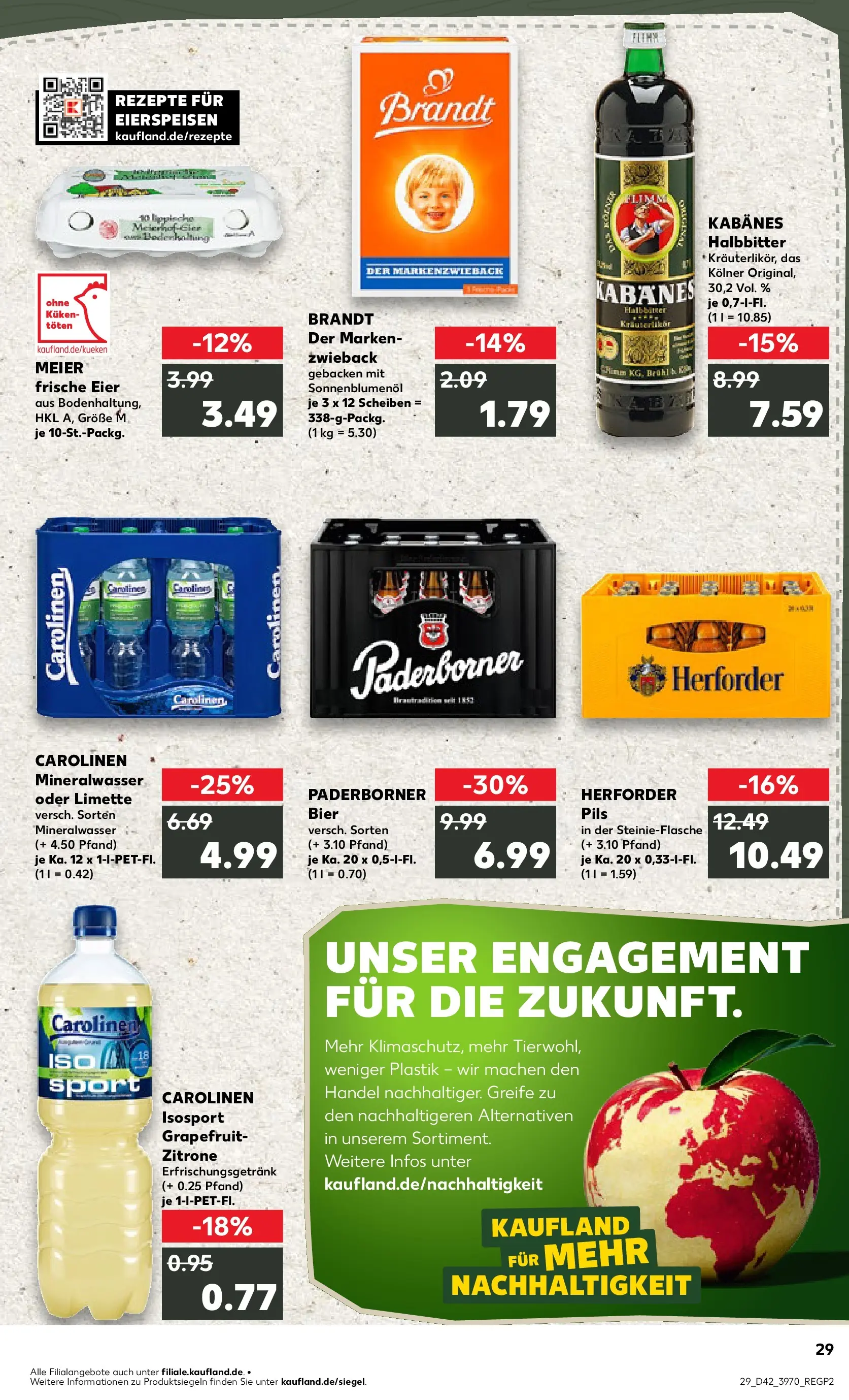 Prospekt Kaufland ab 15.10.2025 » Angebote und Werbung Online | Seite: 29 | Produkte: Sonnenblumenol, Pils, Mineralwasser, Limette Prospekt Kaufland ab 15.10.2025 » Angebote Online zum Blättern | Seite: 29 | Produkte: Sonnenblumenol, Pils, Mineralwasser, Limette