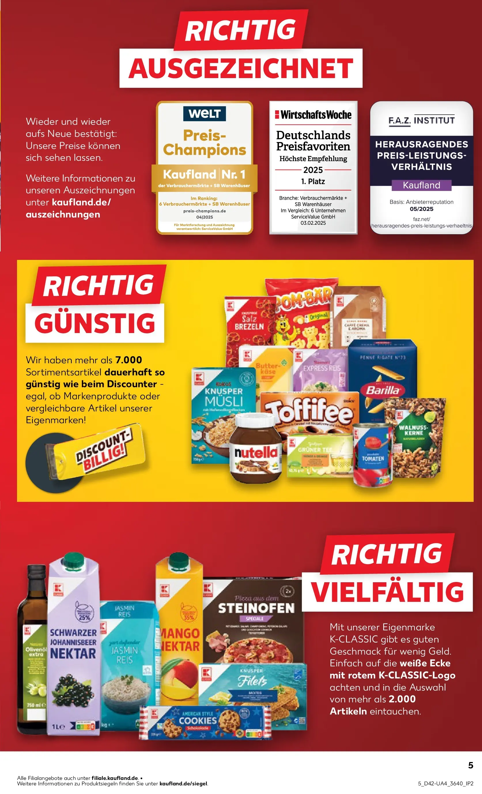 Prospekt Kaufland ab 15.10.2025 » Angebote und Werbung Online | Seite: 5 | Produkte: Musli, Käse, Salz, Pizza Prospekt Kaufland ab 15.10.2025 » Angebote Online zum Blättern | Seite: 5 | Produkte: Musli, Käse, Salz, Pizza