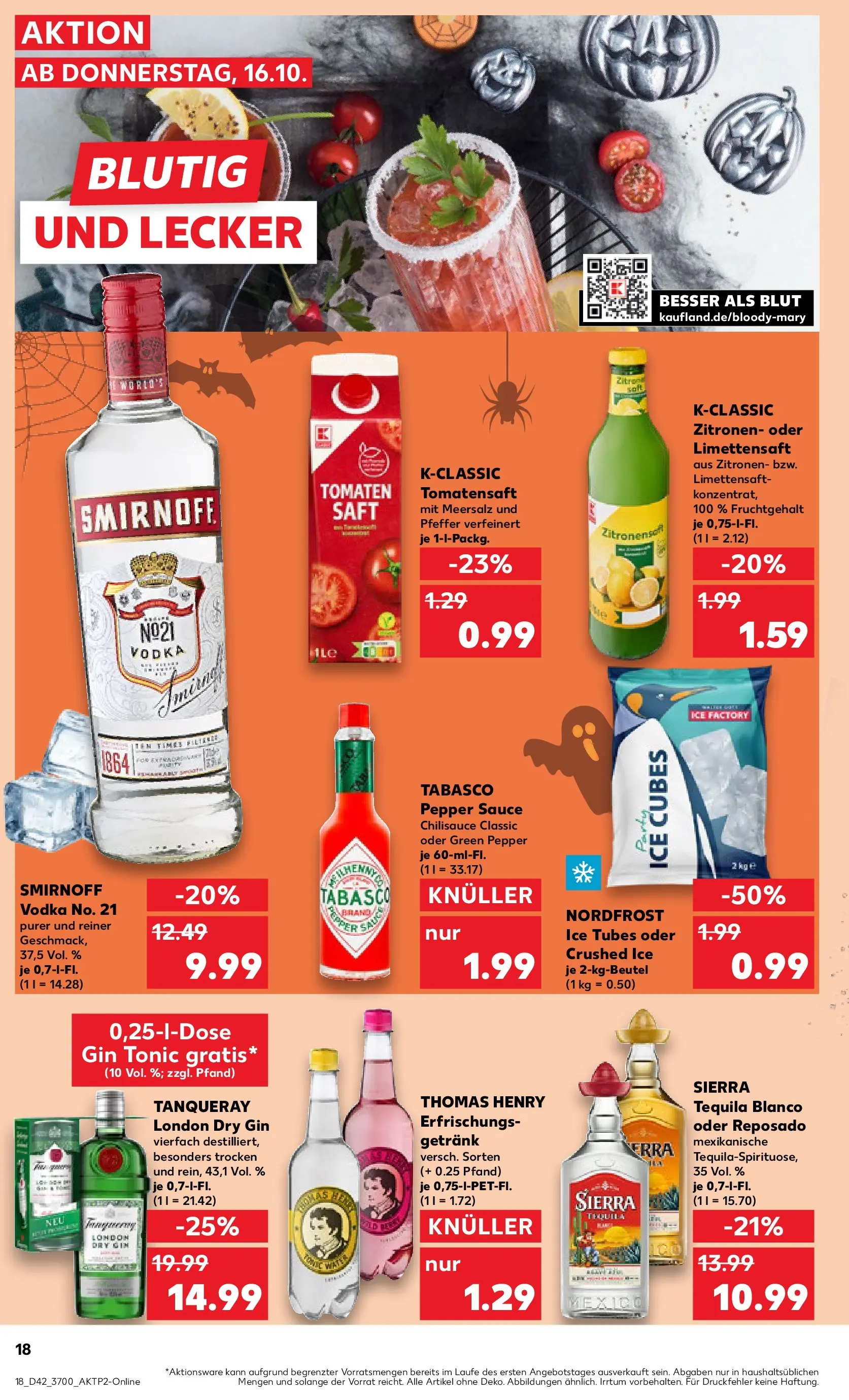 Prospekt Kaufland ab 15.10.2025 » Angebote und Werbung Online | Seite: 18 | Produkte: Tomaten, Zitrone, Smirnoff, Vodka Prospekt Kaufland ab 15.10.2025 » Angebote Online zum Blättern | Seite: 18 | Produkte: Tomaten, Zitrone, Smirnoff, Vodka