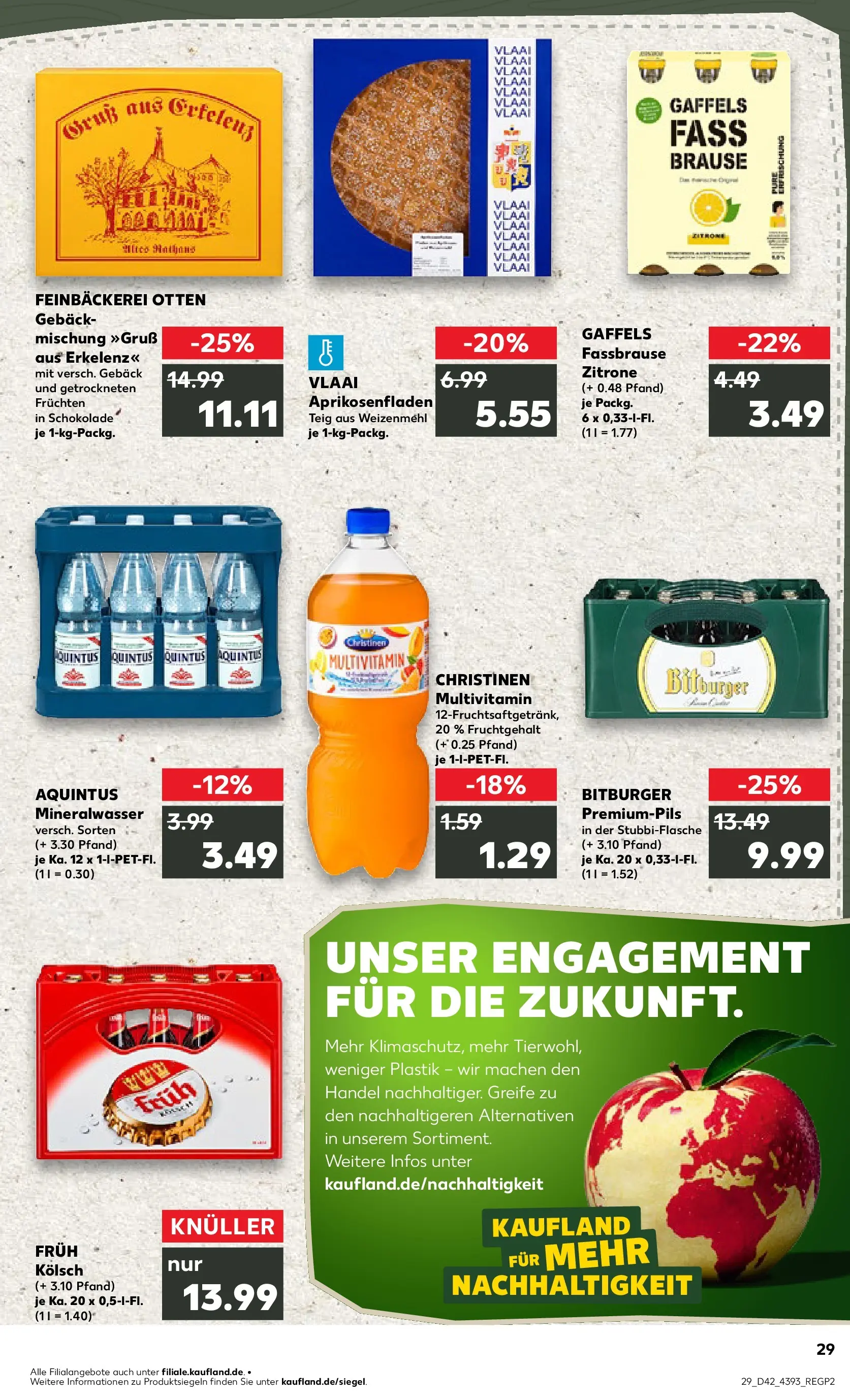Prospekt Kaufland ab 15.10.2025 » Angebote Online zum Blättern | Seite: 29 | Produkte: Bitburger, Mineralwasser, Zitrone, Fassbrause