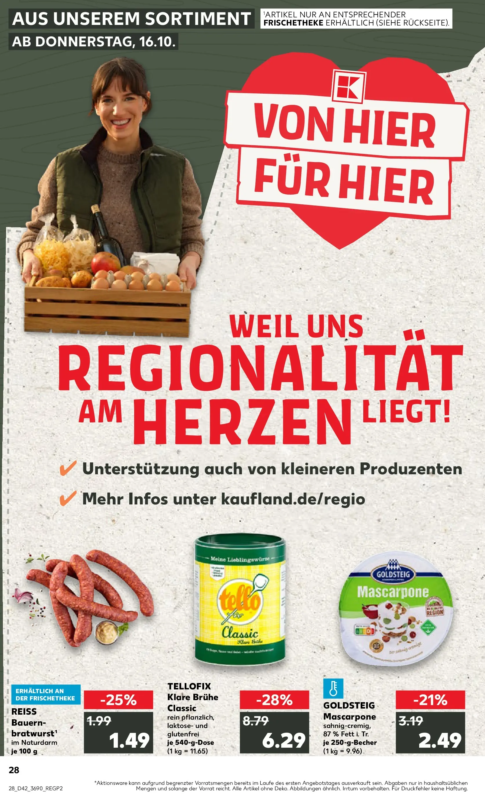 Prospekt Kaufland ab 15.10.2025 » Angebote Online zum Blättern | Seite: 28 | Produkte: Mascarpone