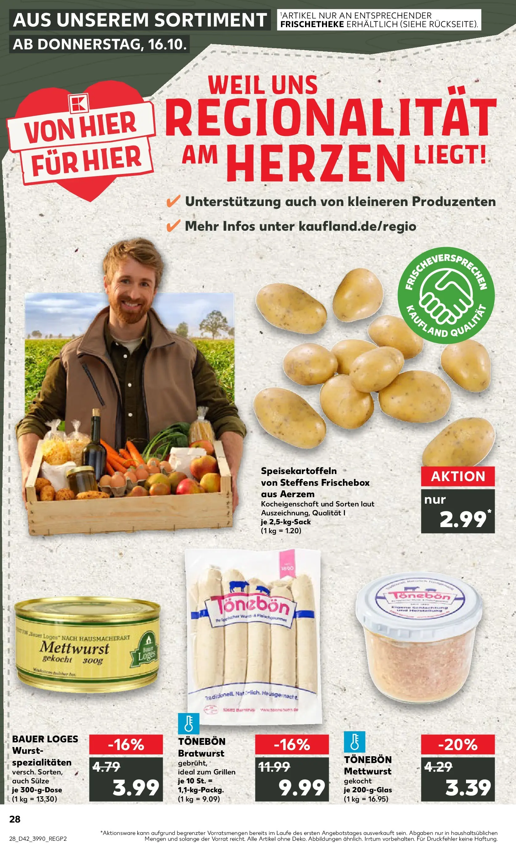 Prospekt Kaufland ab 15.10.2025 » Angebote und Werbung Online | Seite: 28 | Produkte: Bratwurst, Wurst Prospekt Kaufland ab 15.10.2025 » Angebote Online zum Blättern | Seite: 28 | Produkte: Bratwurst, Wurst
