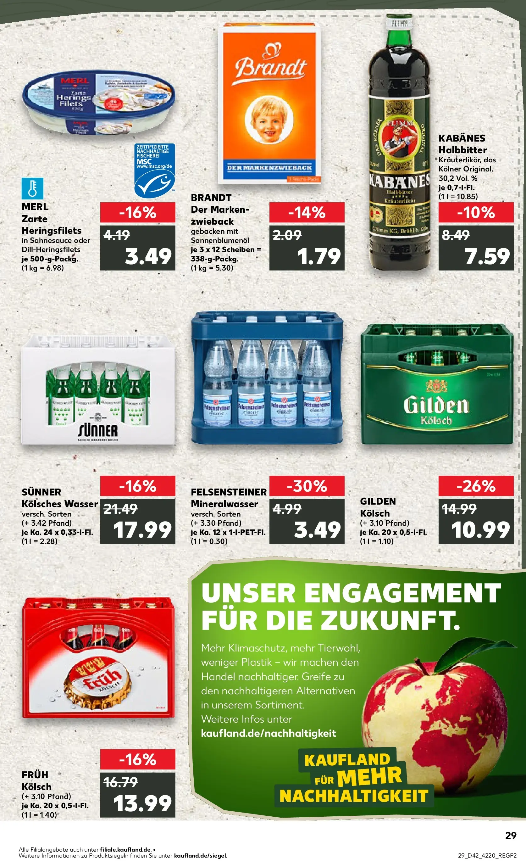 Prospekt Kaufland ab 15.10.2025 » Angebote Online zum Blättern | Seite: 29 | Produkte: Sonnenblumenol, Mineralwasser, Wasser