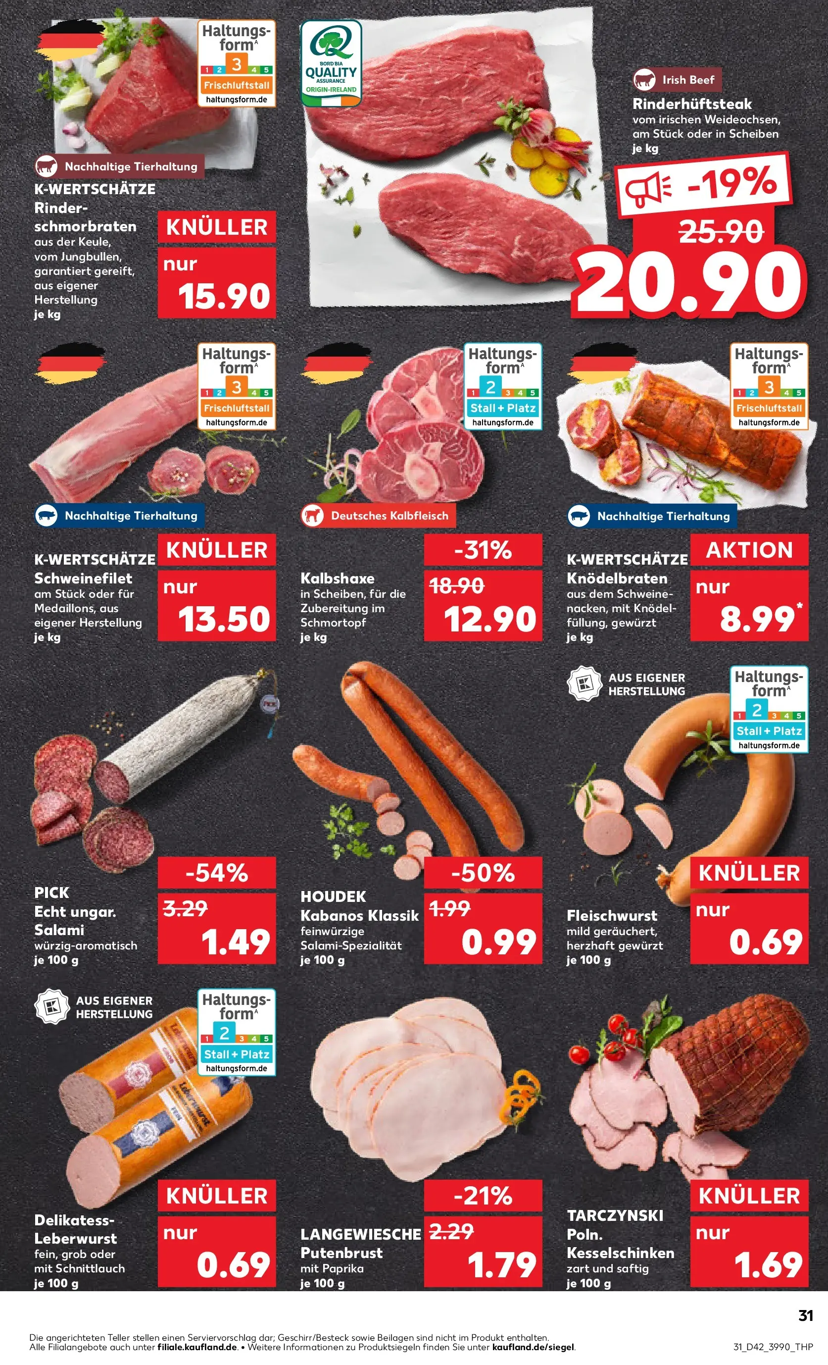 Prospekt Kaufland ab 15.10.2025 » Angebote und Werbung Online | Seite: 31 | Produkte: Schweinefilet, Paprika, Salami, Steak Prospekt Kaufland ab 15.10.2025 » Angebote Online zum Blättern | Seite: 31 | Produkte: Schweinefilet, Paprika, Salami, Steak
