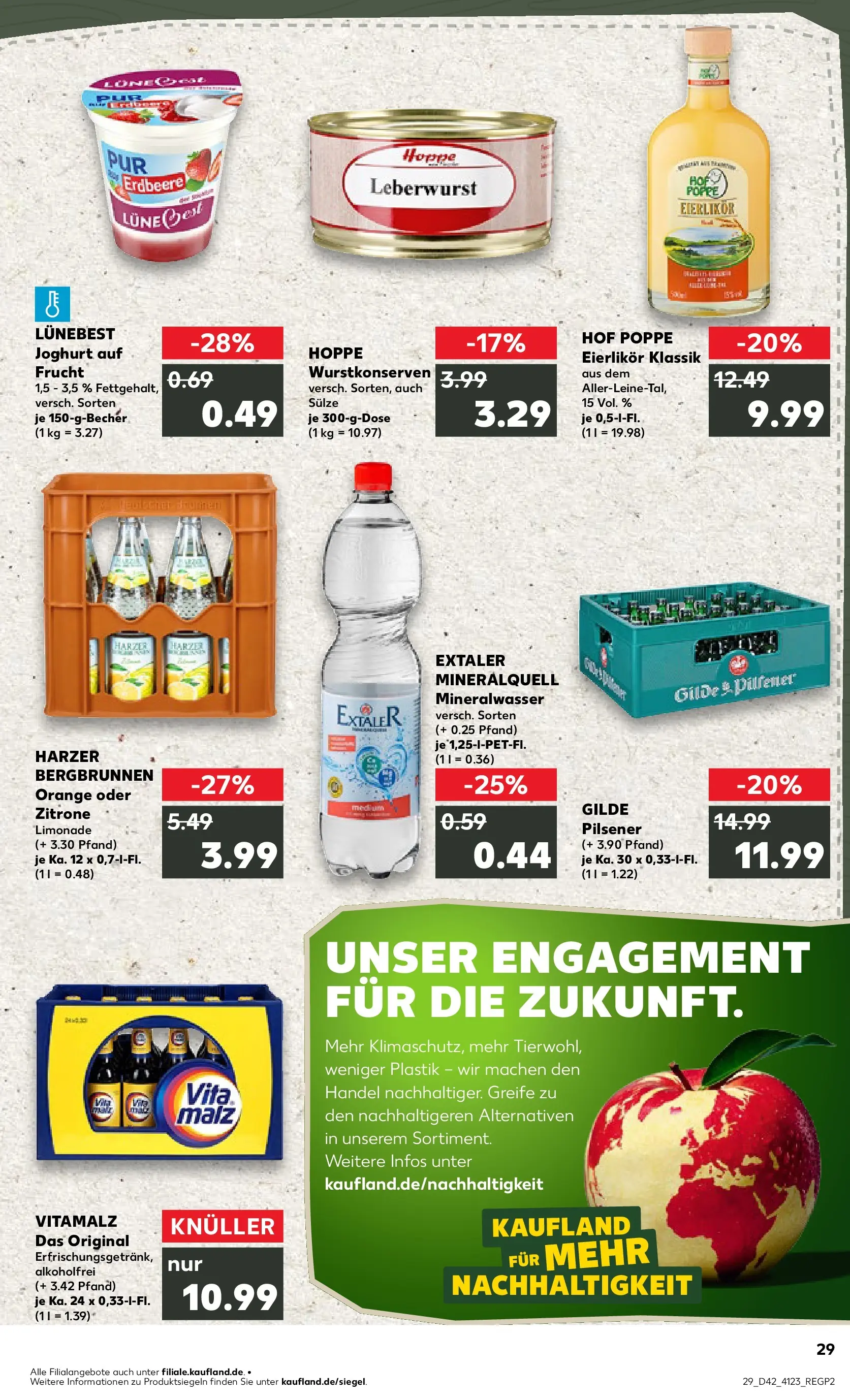 Prospekt Kaufland ab 15.10.2025 » Angebote und Werbung Online | Seite: 29 | Produkte: Joghurt, Limonade, Mineralwasser, Zitrone Prospekt Kaufland ab 15.10.2025 » Angebote Online zum Blättern | Seite: 29 | Produkte: Joghurt, Limonade, Mineralwasser, Zitrone