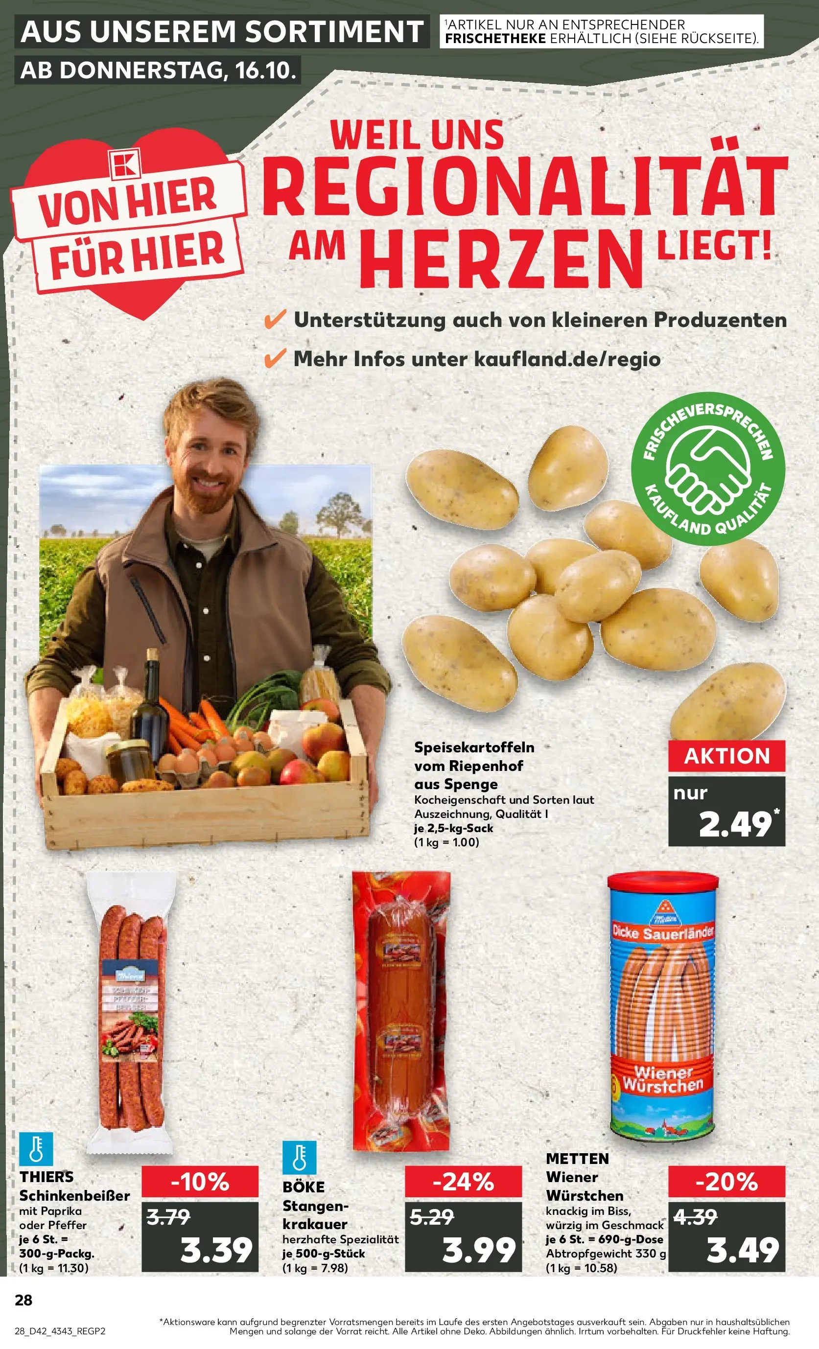 Prospekt Kaufland ab 15.10.2025 » Angebote und Werbung Online | Seite: 28 | Produkte: Wiener wurstchen, Paprika, Pfeffer Prospekt Kaufland ab 15.10.2025 » Angebote Online zum Blättern | Seite: 28 | Produkte: Wiener wurstchen, Paprika, Pfeffer