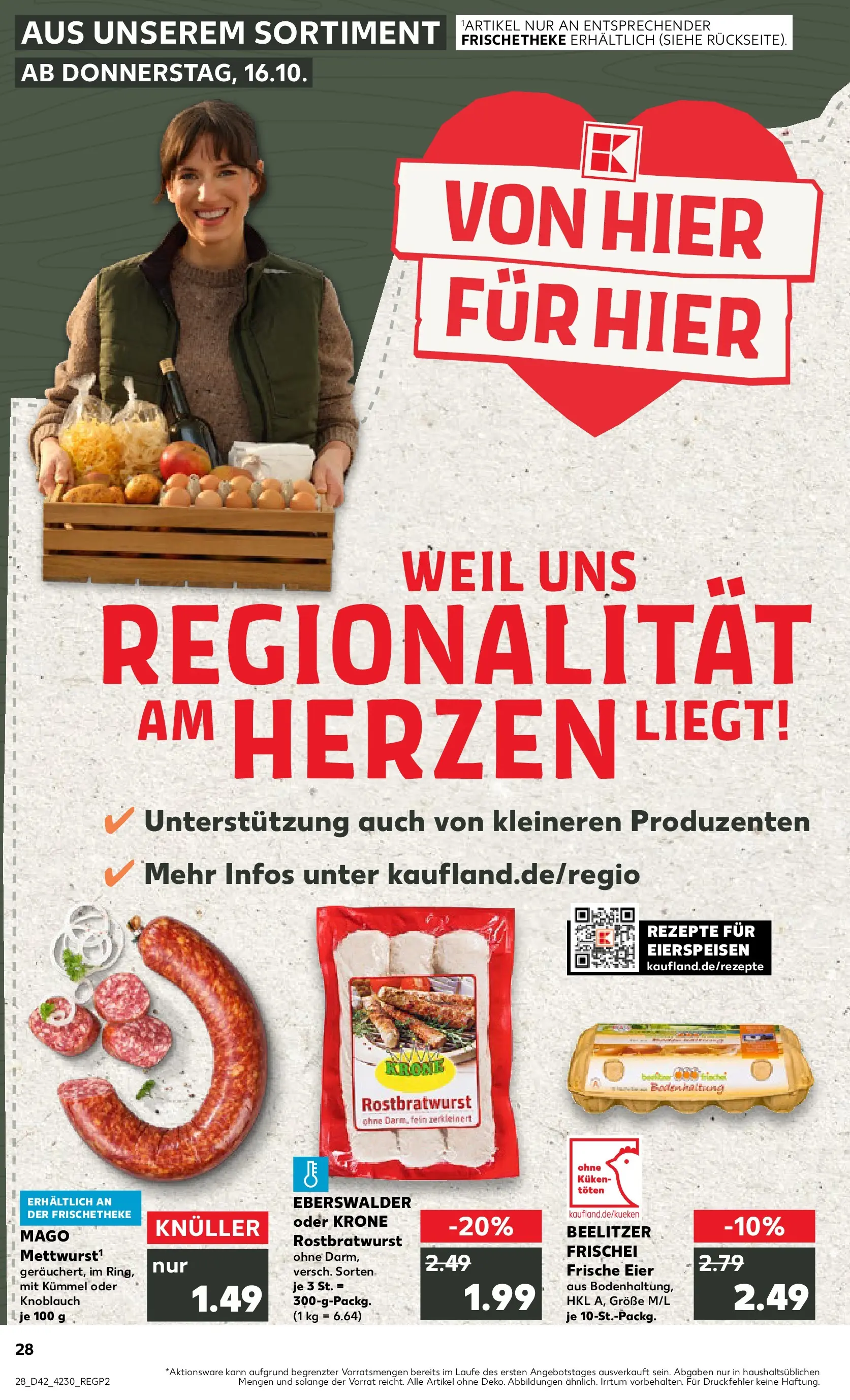 Prospekt Kaufland ab 15.10.2025 » Angebote und Werbung Online | Seite: 28 | Produkte: Eier, Knoblauch Prospekt Kaufland ab 15.10.2025 » Angebote Online zum Blättern | Seite: 28 | Produkte: Eier, Knoblauch