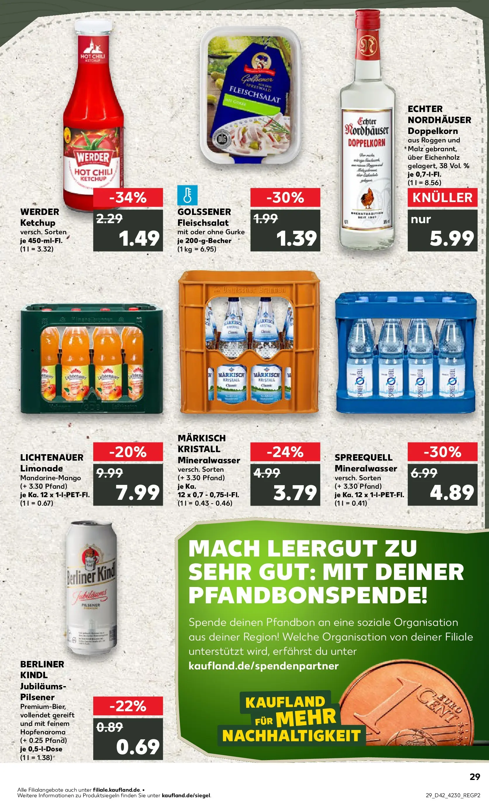 Prospekt Kaufland ab 15.10.2025 » Angebote und Werbung Online | Seite: 29 | Produkte: Berliner, Mineralwasser, Chili, Ketchup Prospekt Kaufland ab 15.10.2025 » Angebote Online zum Blättern | Seite: 29 | Produkte: Berliner, Mineralwasser, Chili, Ketchup