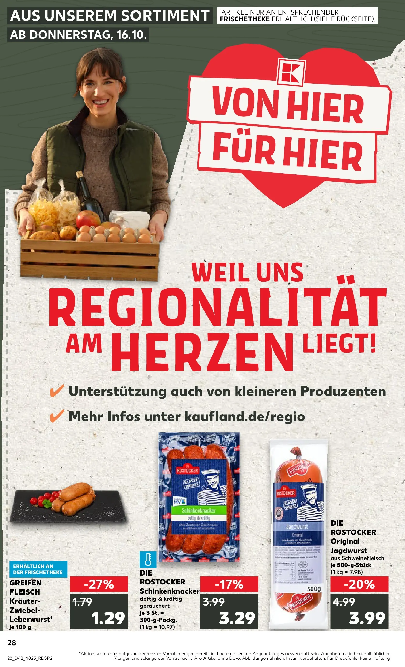 Prospekt Kaufland ab 15.10.2025 » Angebote und Werbung Online | Seite: 28 | Produkte: Wurst, Schweinefleisch, Fleisch Prospekt Kaufland ab 15.10.2025 » Angebote Online zum Blättern | Seite: 28 | Produkte: Wurst, Schweinefleisch, Fleisch